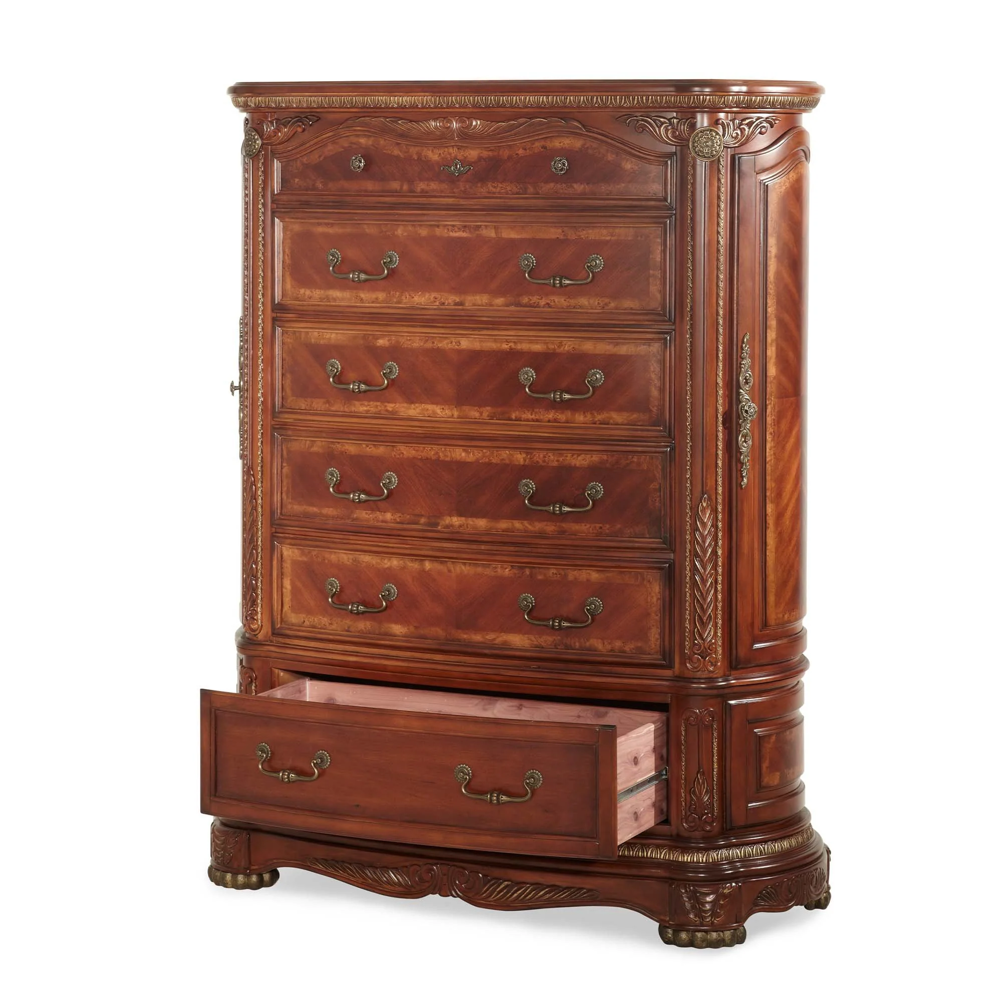Cortina 6-Drawer Chest - Honey Walnut - Image 2