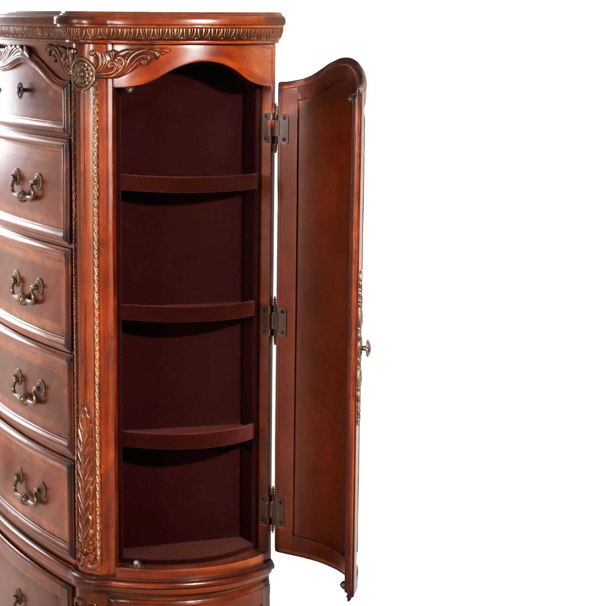Cortina 6-Drawer Chest - Honey Walnut - Image 6