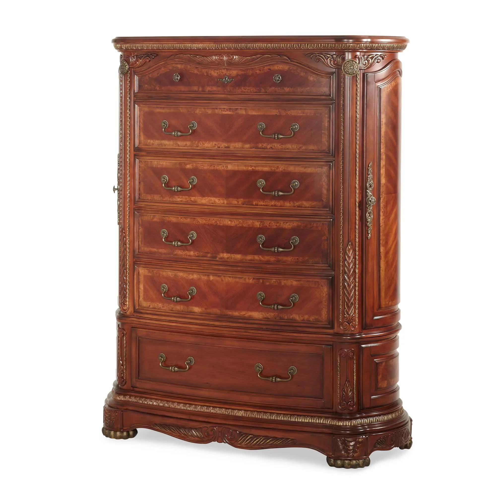 Cortina 6-Drawer Chest - Honey Walnut - Image 9