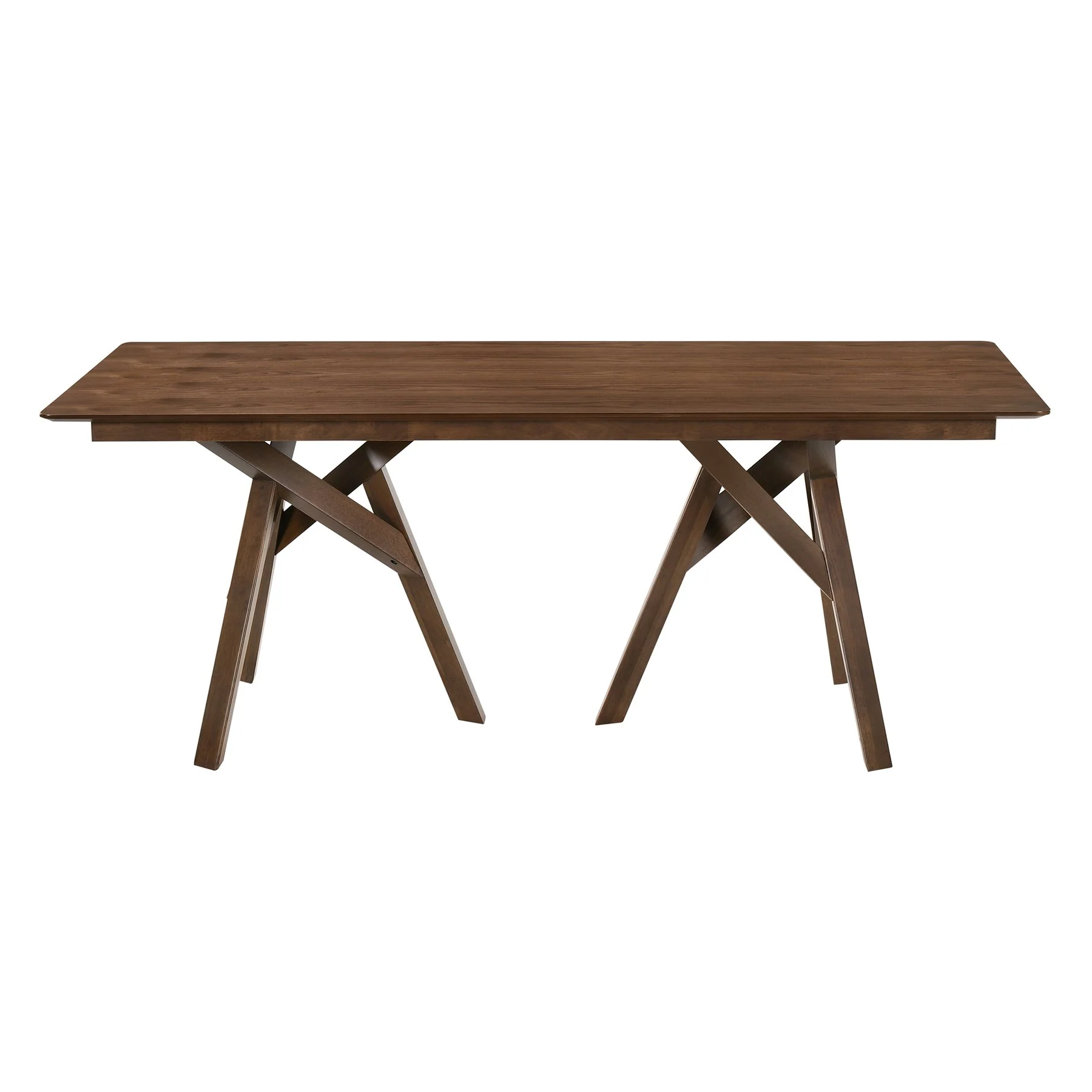 Cortina 79" Mid-Century Modern Walnut Wood Dining Table with Walnut Legs - Image 2
