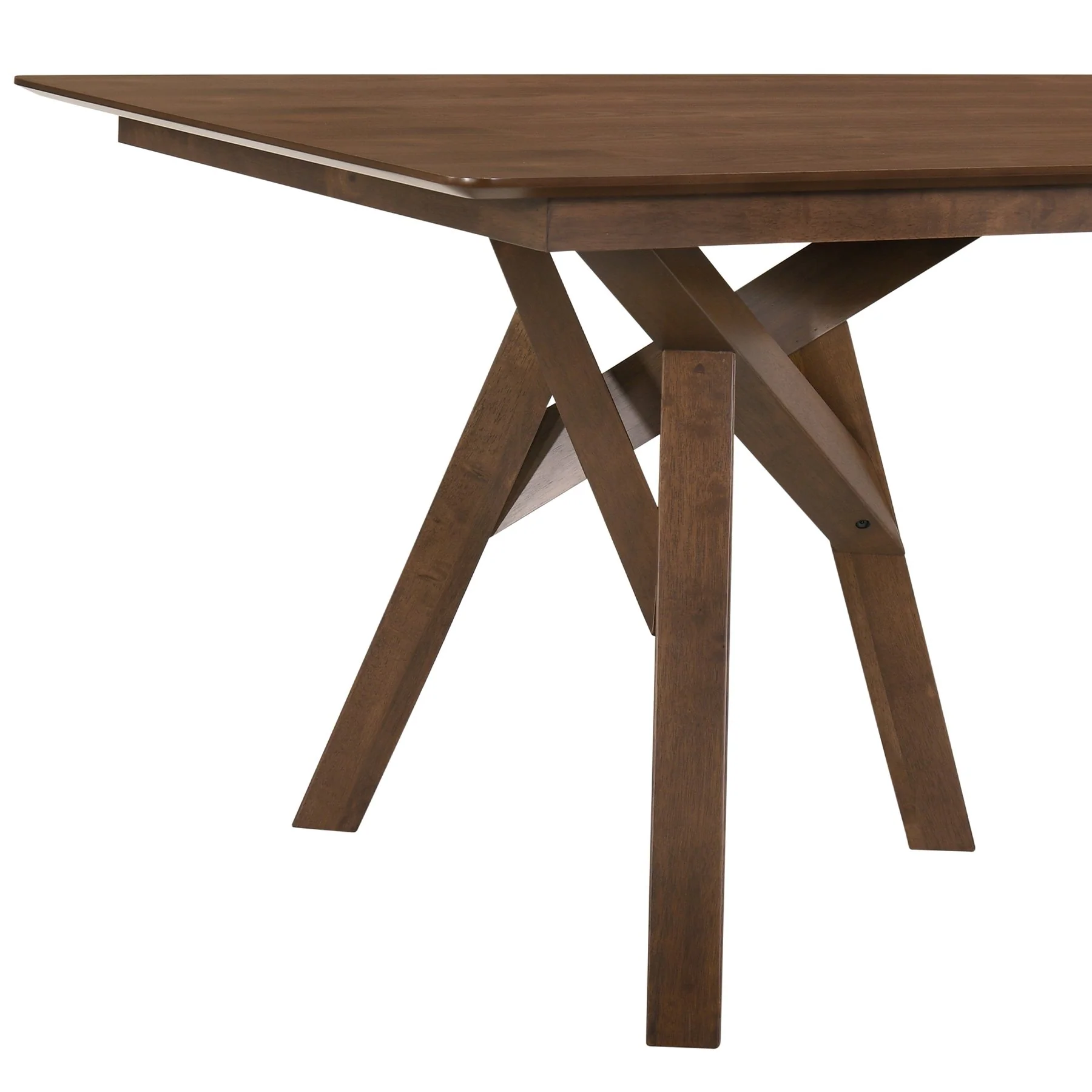 Cortina 79" Mid-Century Modern Walnut Wood Dining Table with Walnut Legs - Image 5