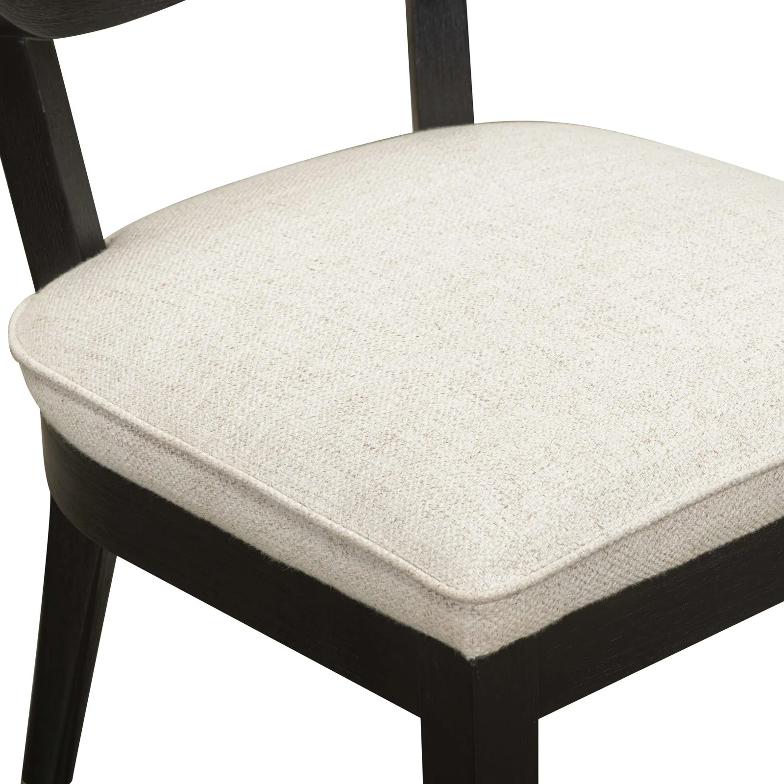 Cosette Black Dining Chair in Cream Performance Linen - Image 7