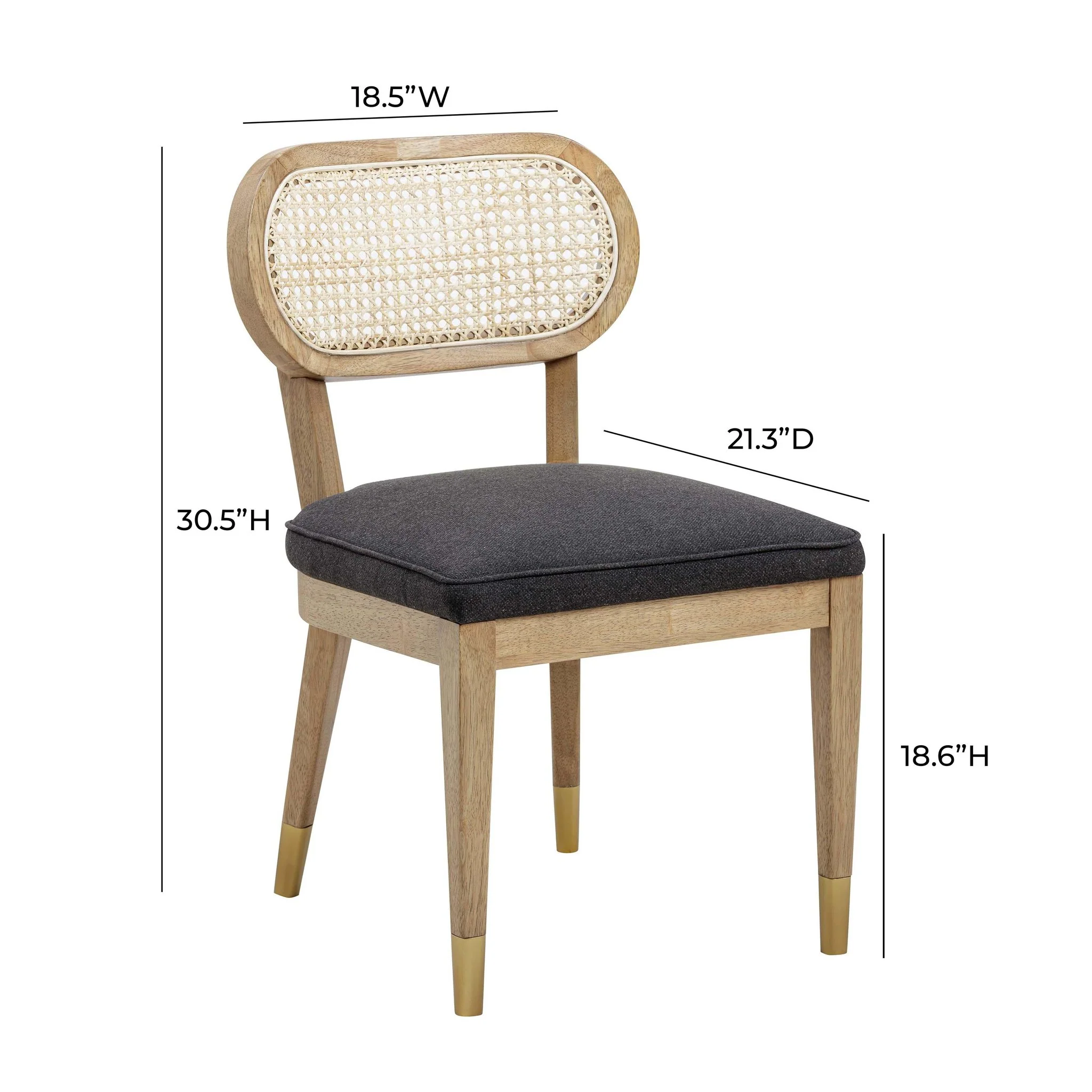 Cosette Black Performance Linen Dining Chair - Image 7