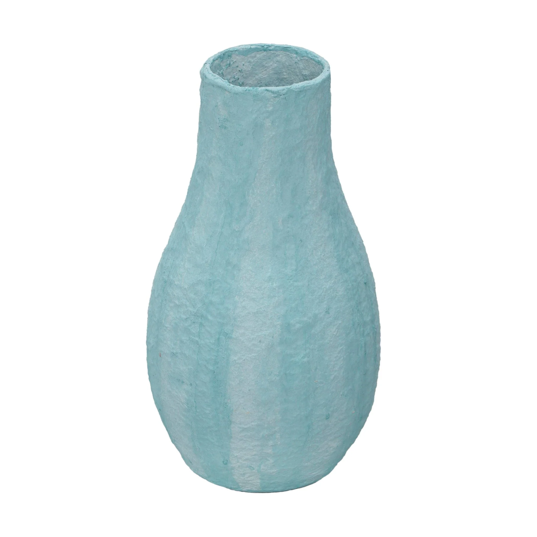 Cotton Mache Vase in Cloudy Blue - Image 3