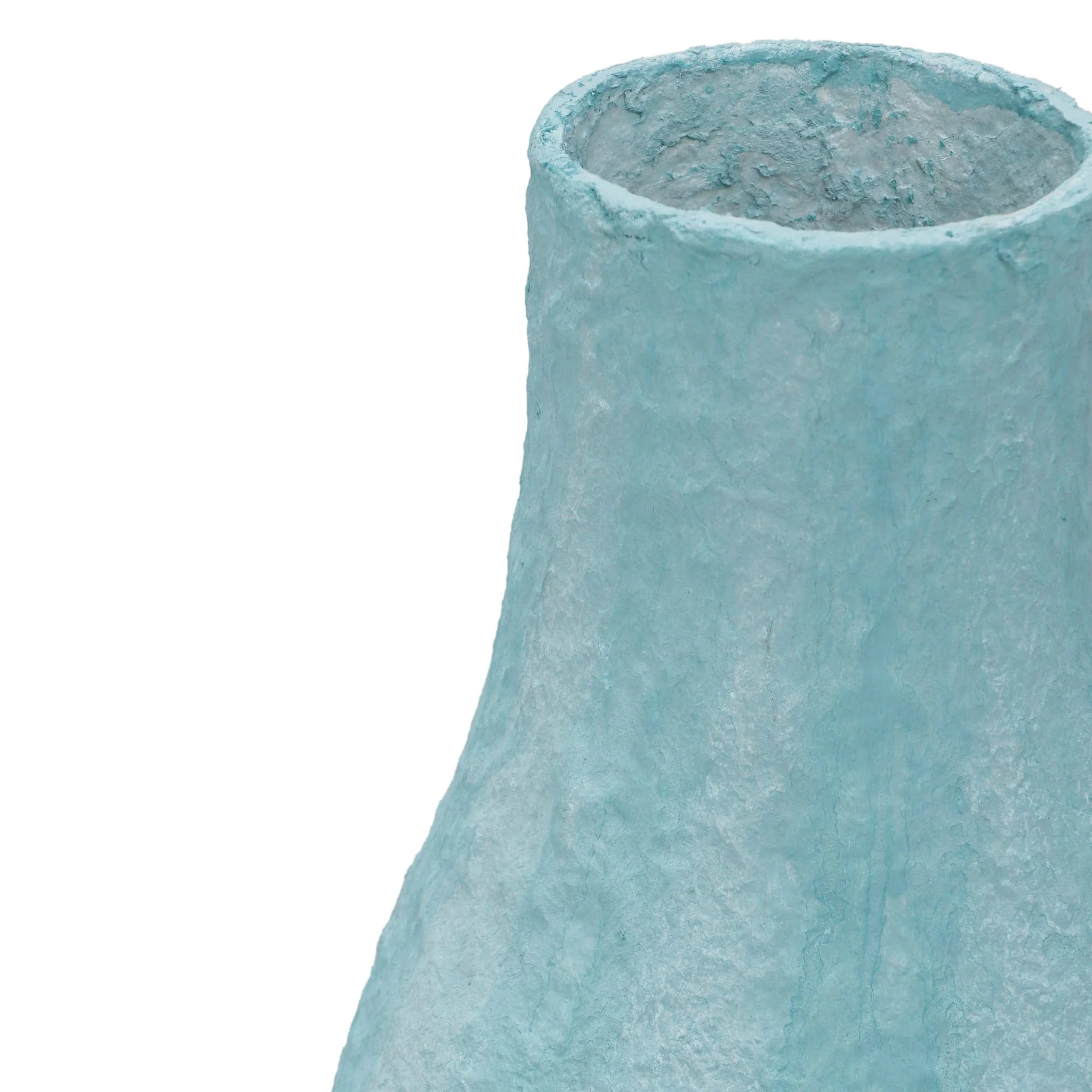 Cotton Mache Vase in Cloudy Blue - Image 4