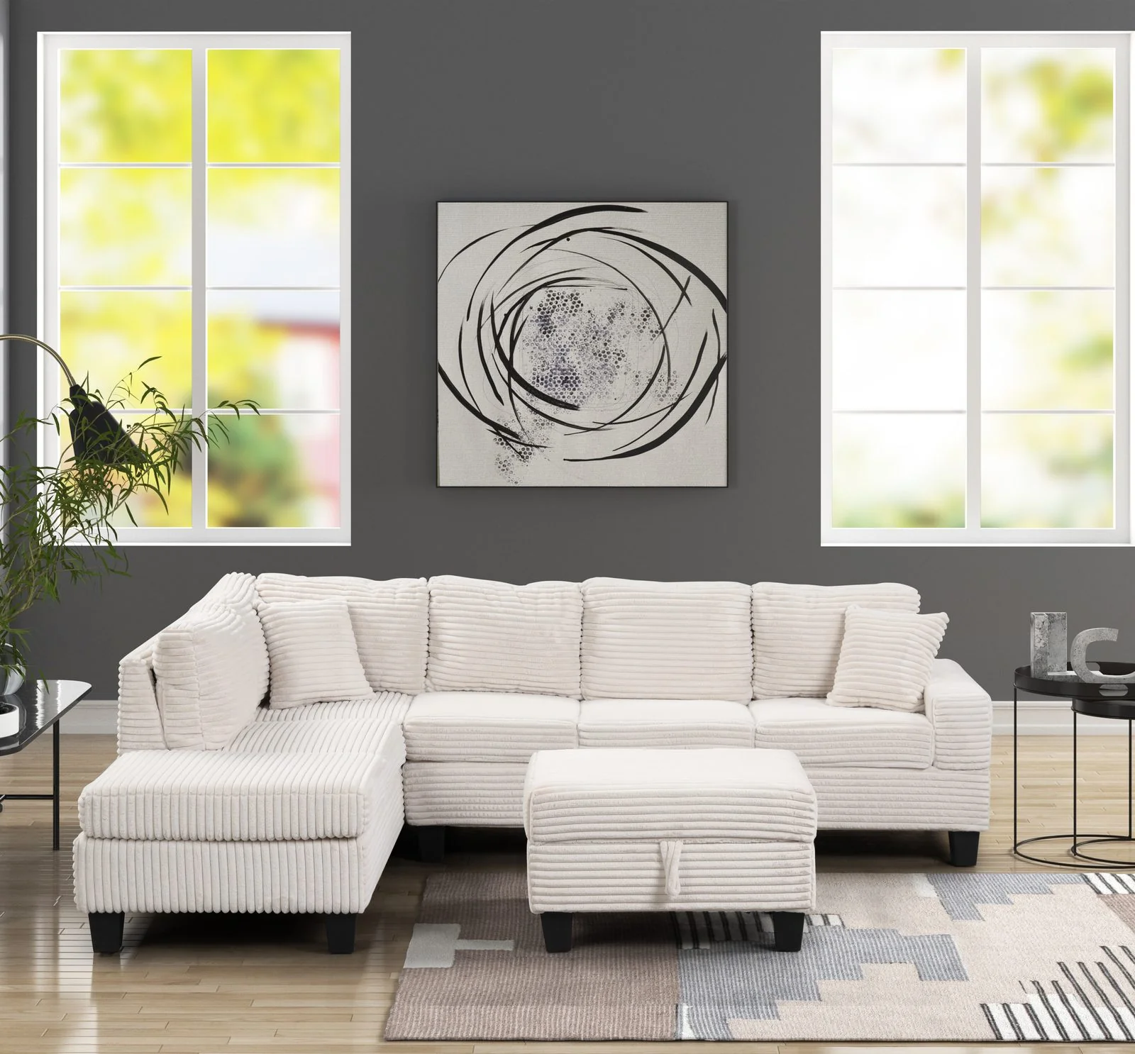 Cozy Sectional Cream - Image 2