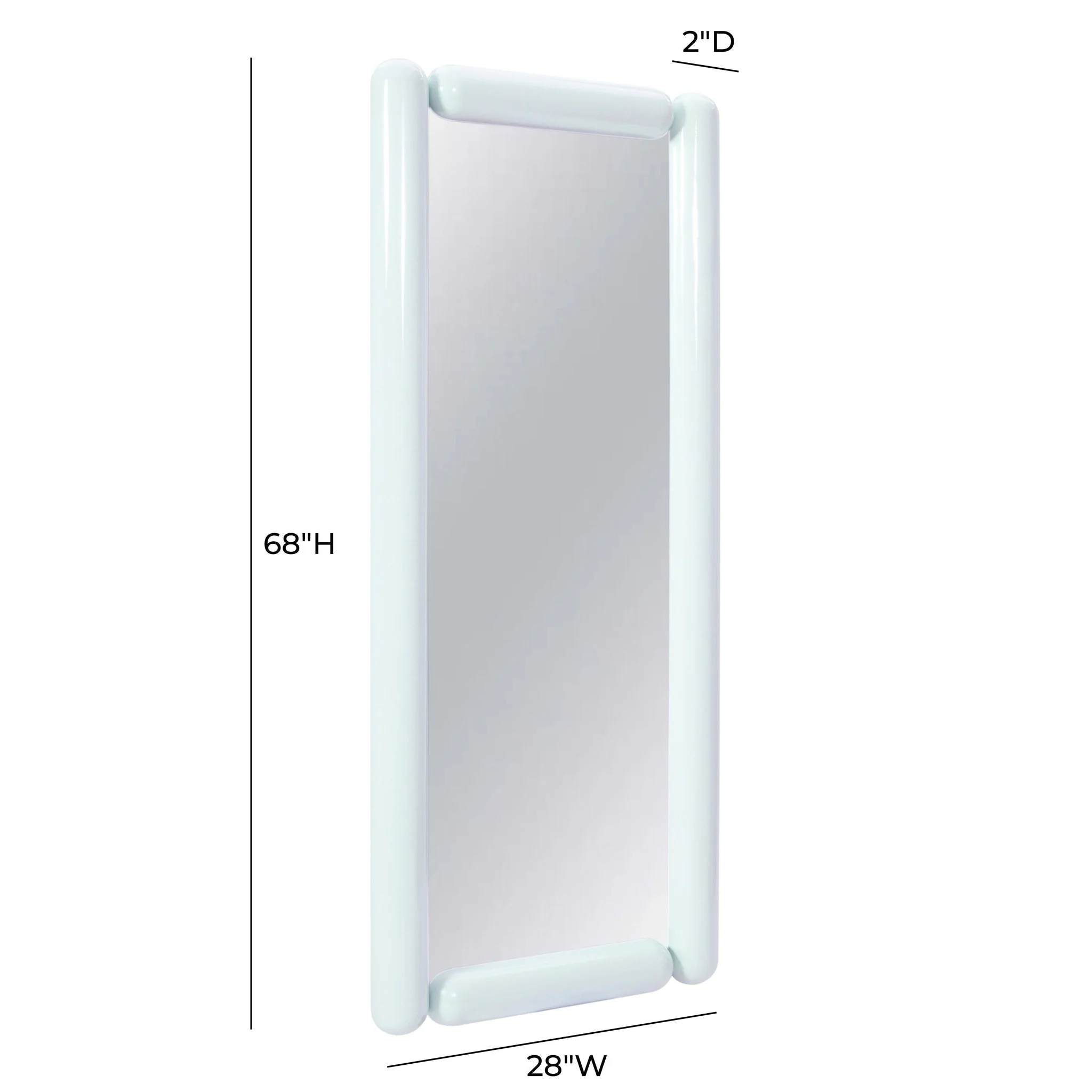 Cozzi Pastel Blue Large Floor Mirror - Image 7