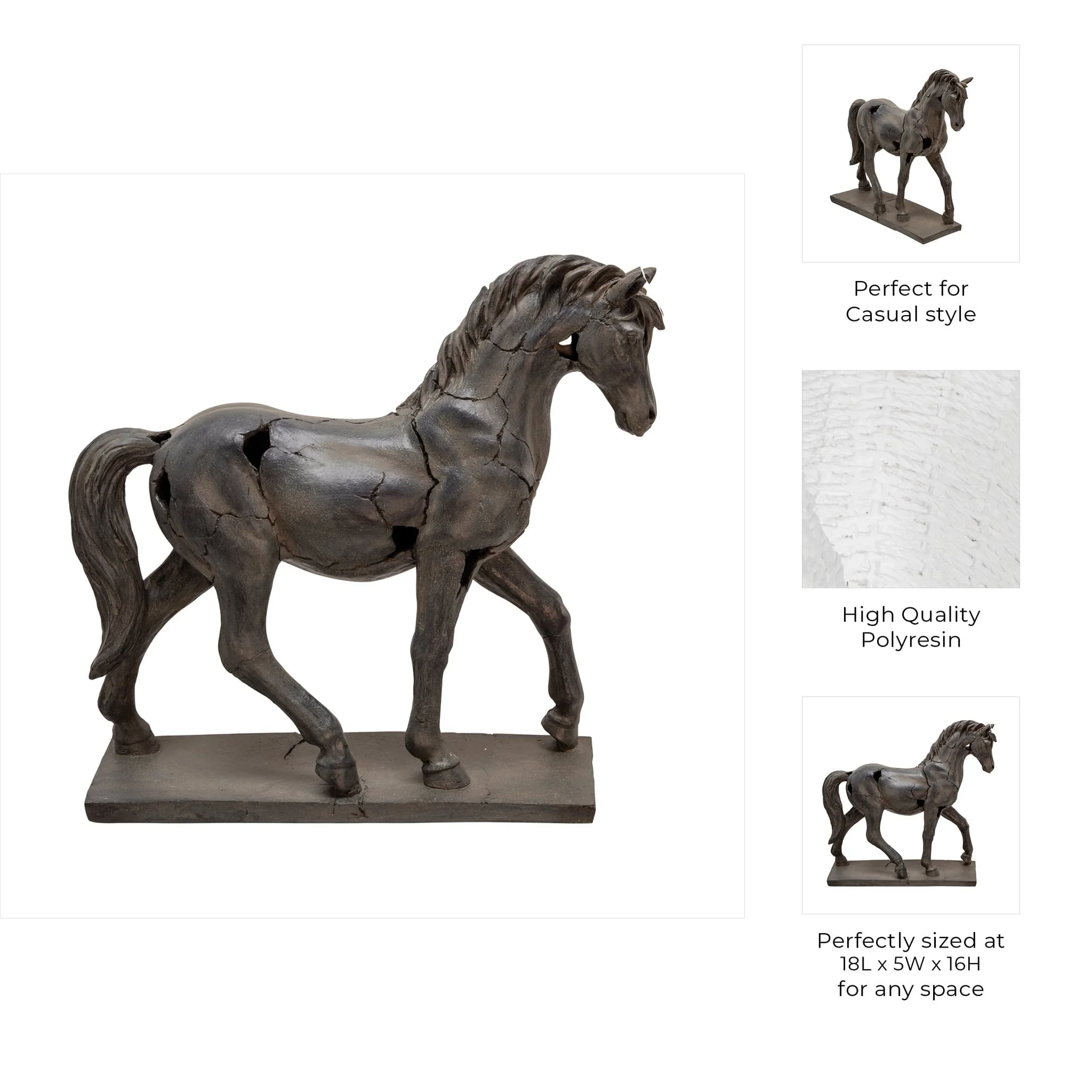 Cracked Horse Sculpture - Image 9