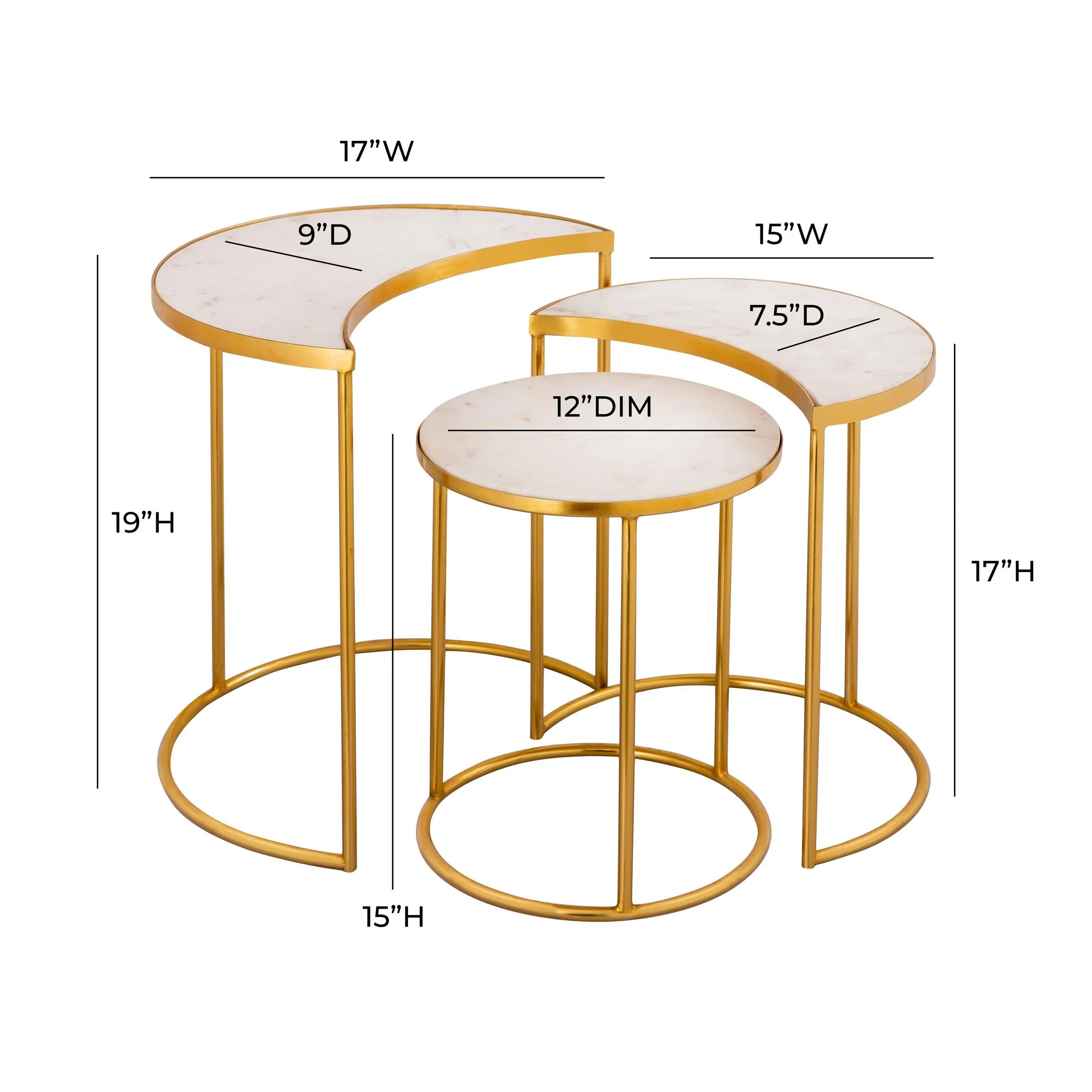 Crescent Nesting Tables - Image 9