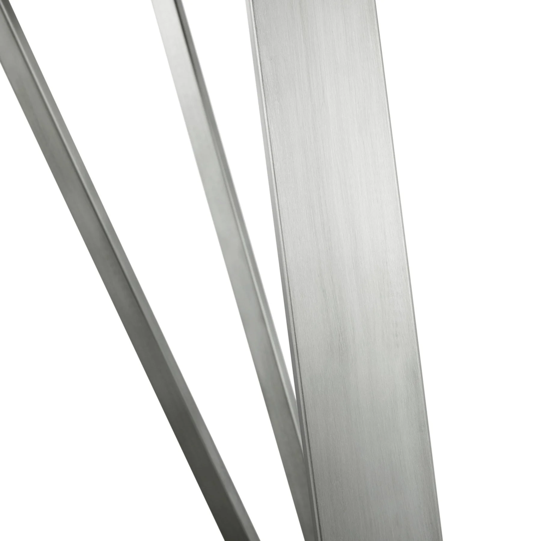 Cressida Glass and Stainless Steel Rectangular Dining Room Table - Image 5