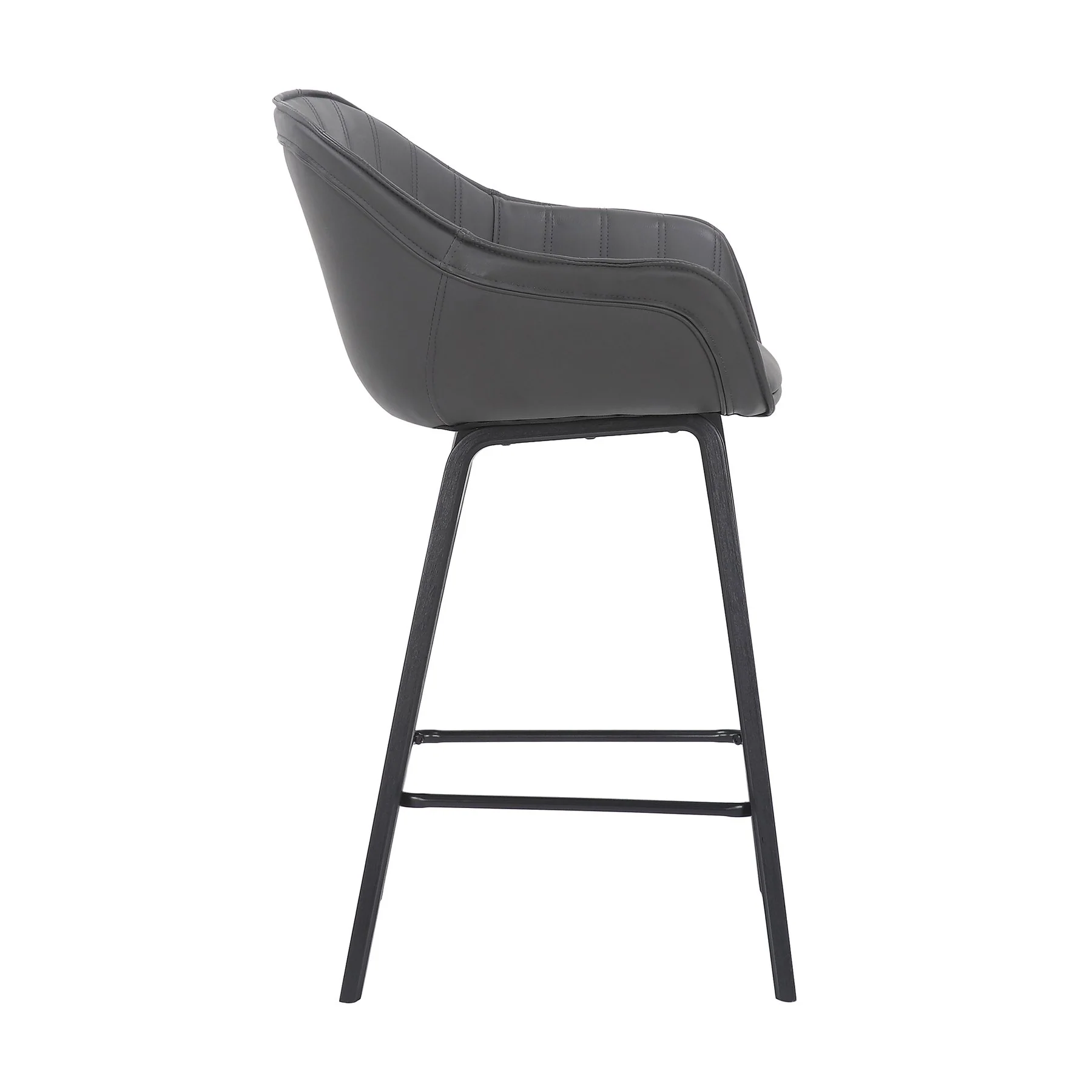 Crimson 26" Faux Leather and Wood Bar and Counter Height Stool - Image 3