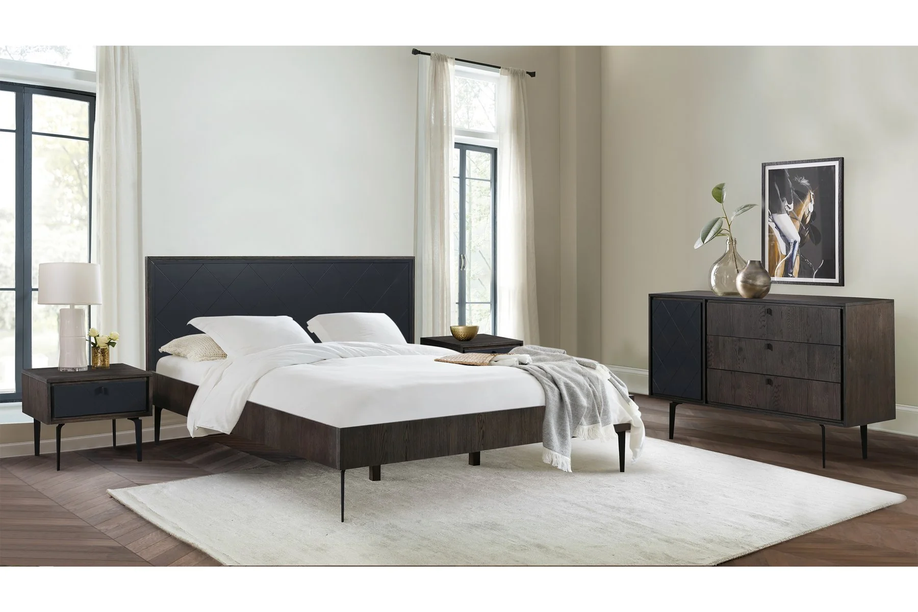 Cross Solid Oak and Metal 3 Drawer Dresser - Image 8