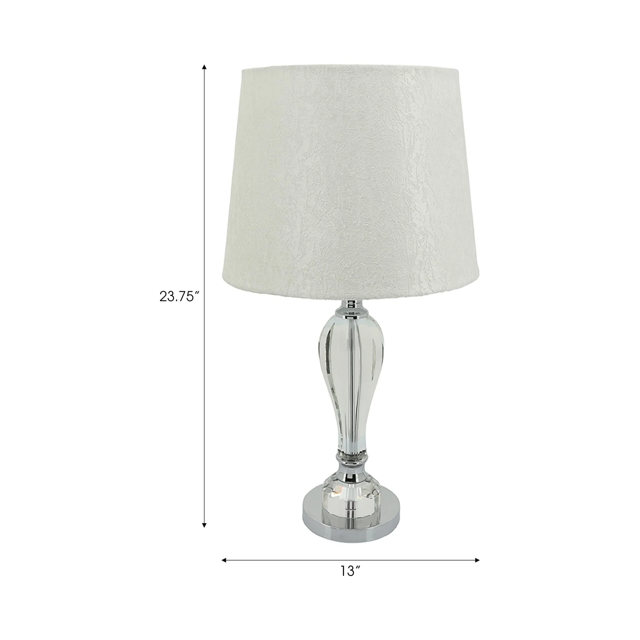 Crystal 23.75" Bulb Table Lamp, Clear - Image 6