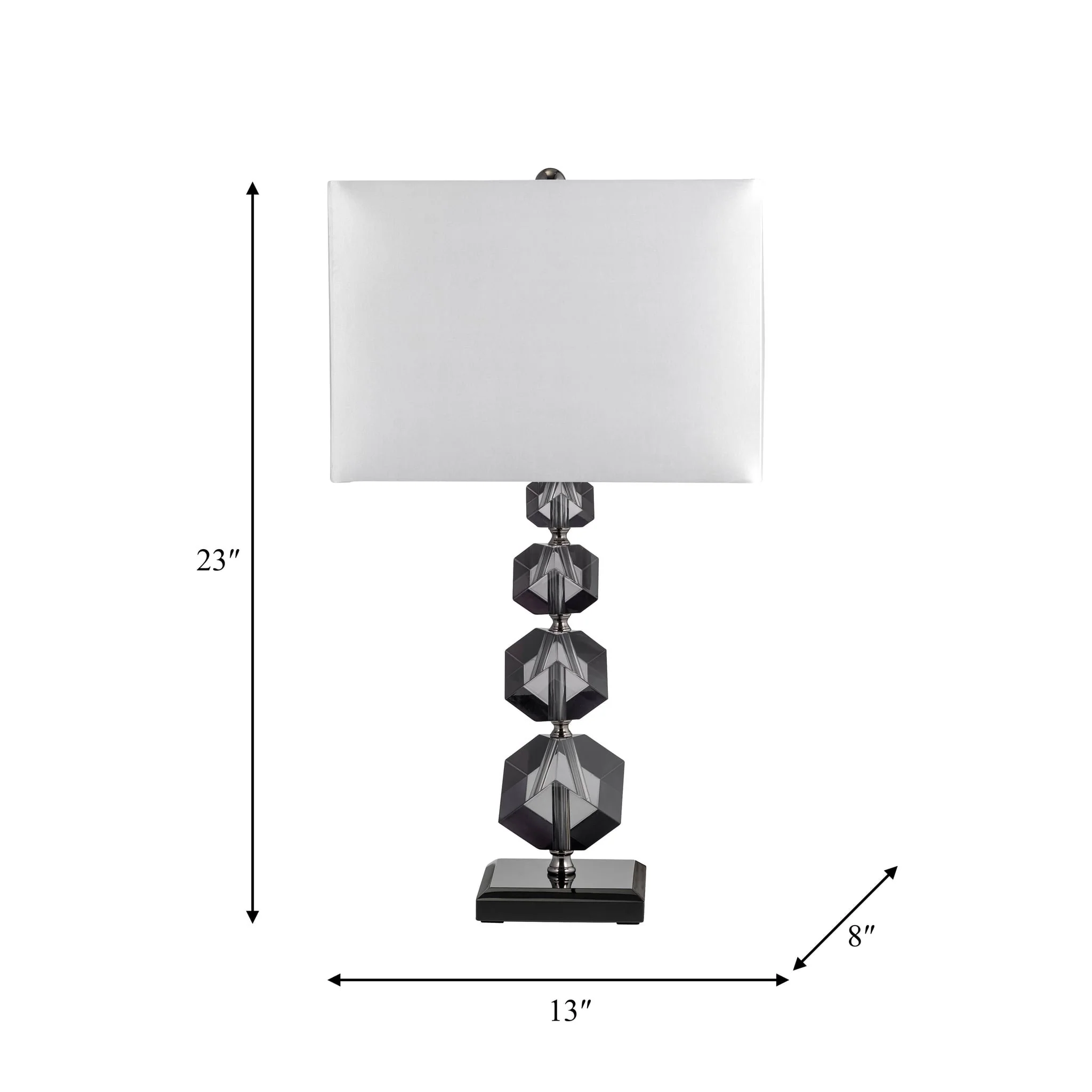 Crystal, 23" Geo Table Lamp, Black - Image 9