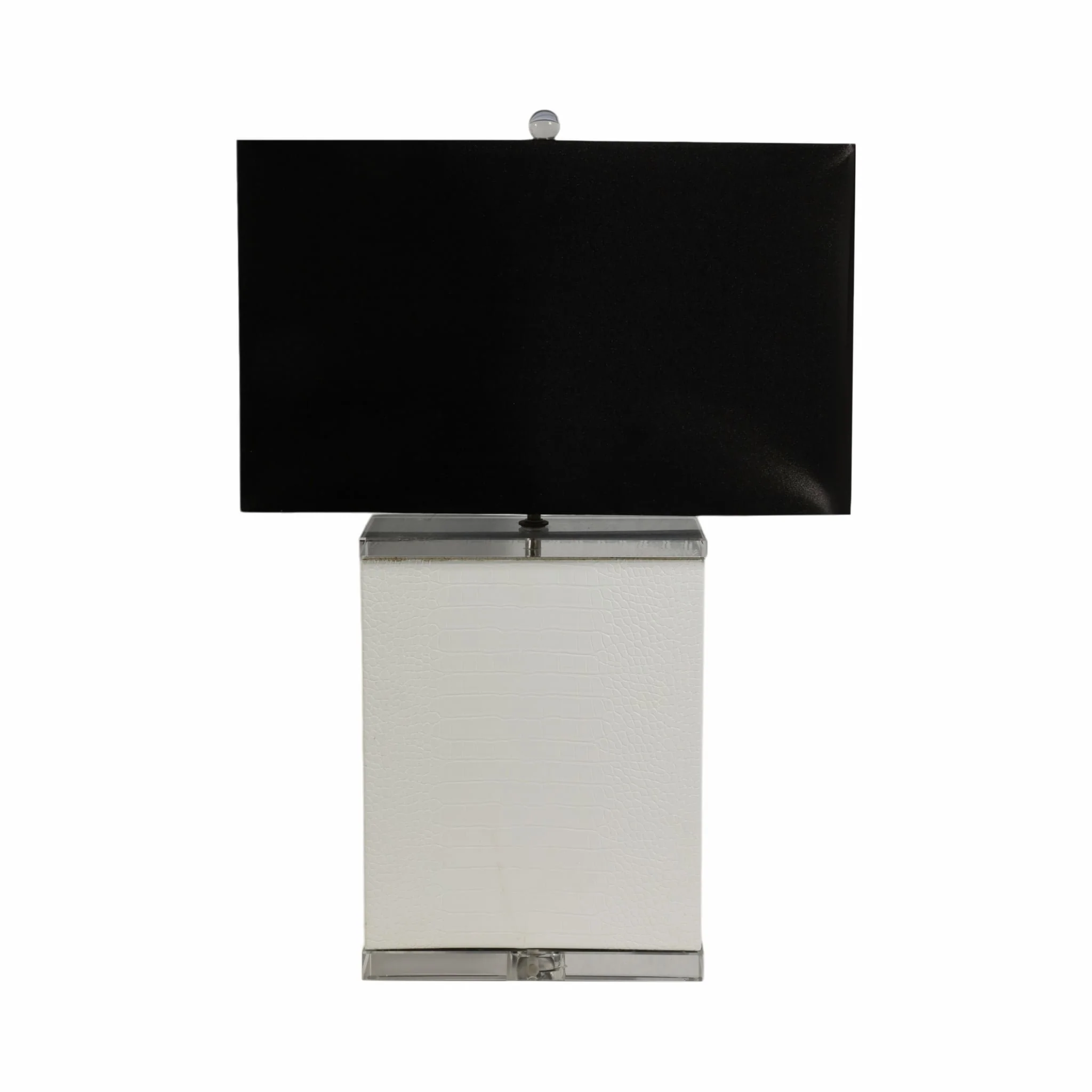 Crystal 29" Table Lamp, White/black - Image 5