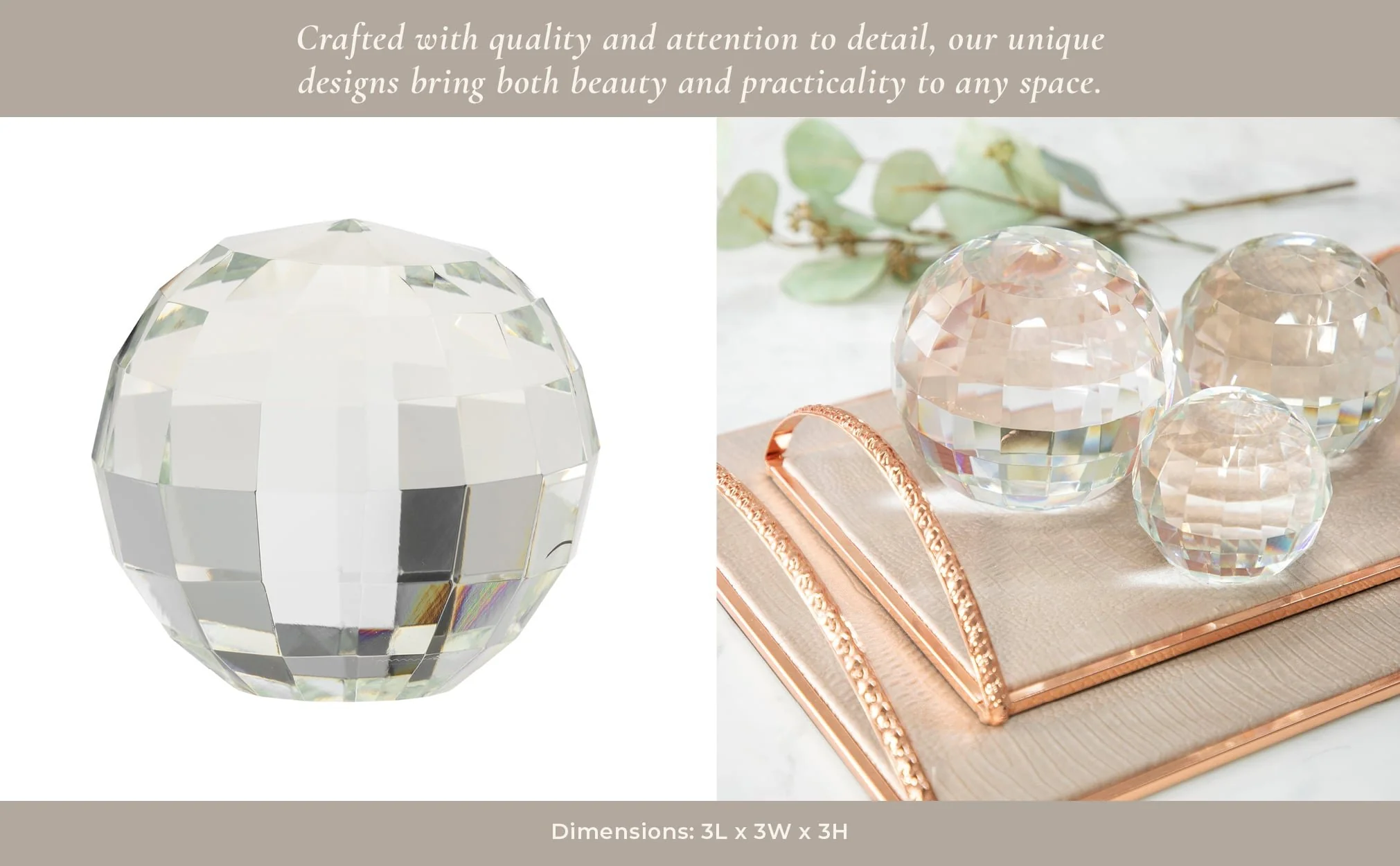 Crystal 3" Orb, Clear - Image 10