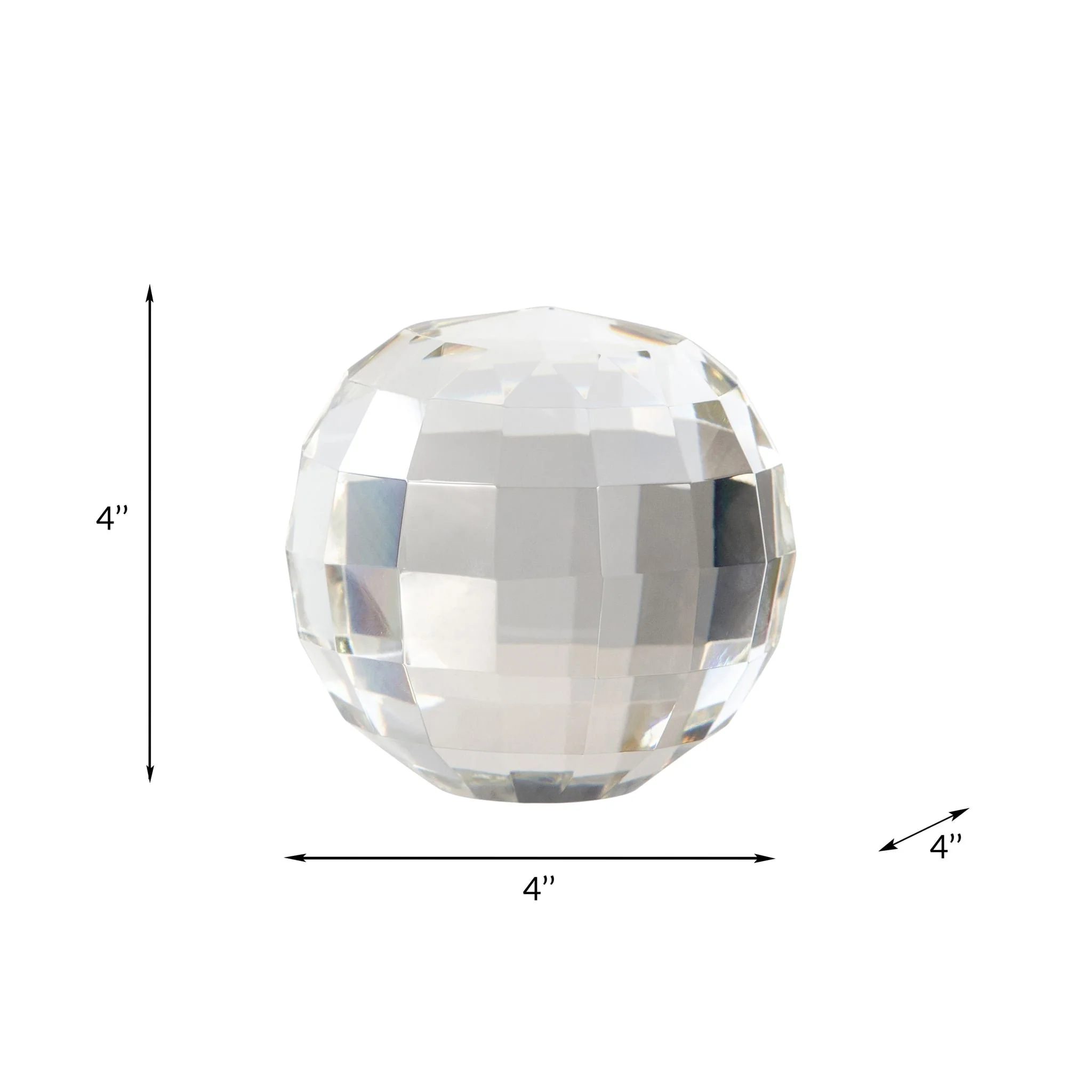 Crystal 4" Orb, Clear - Image 2