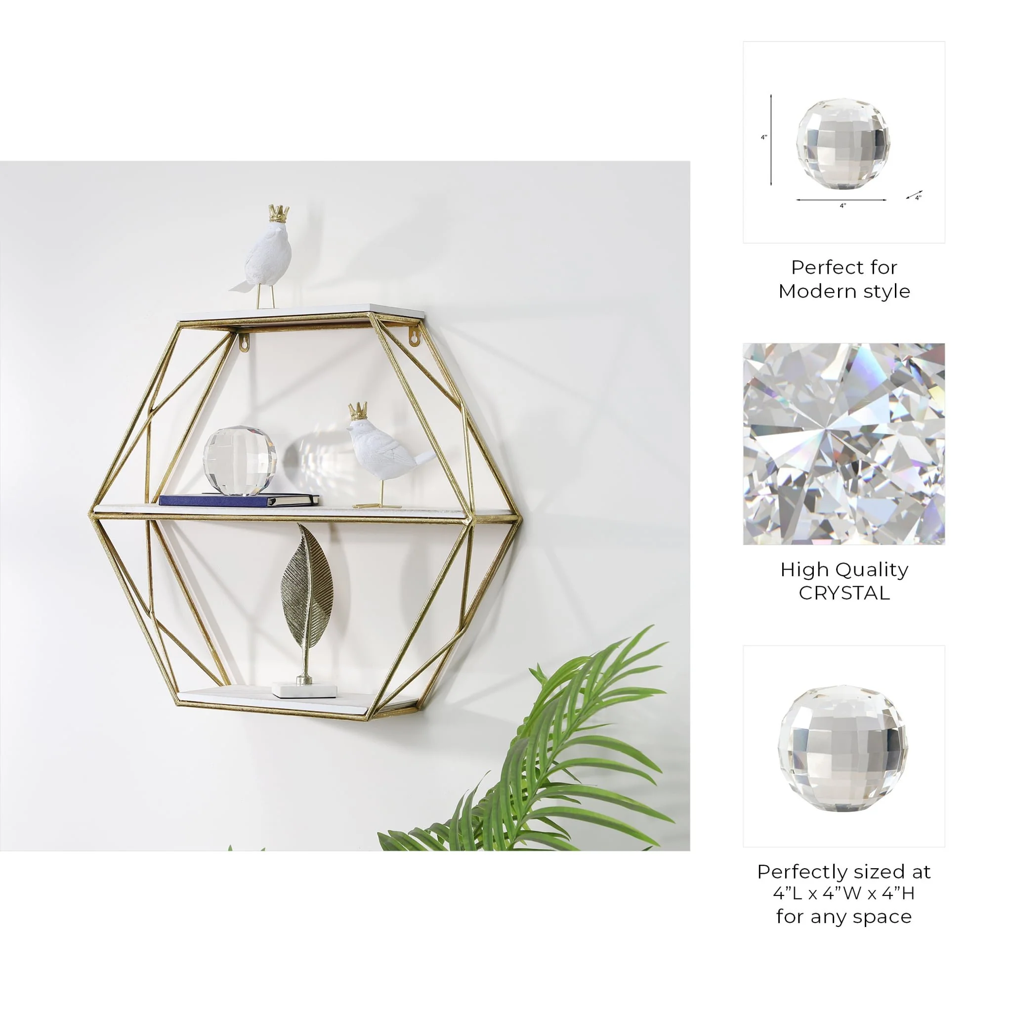 Crystal 4" Orb, Clear - Image 4