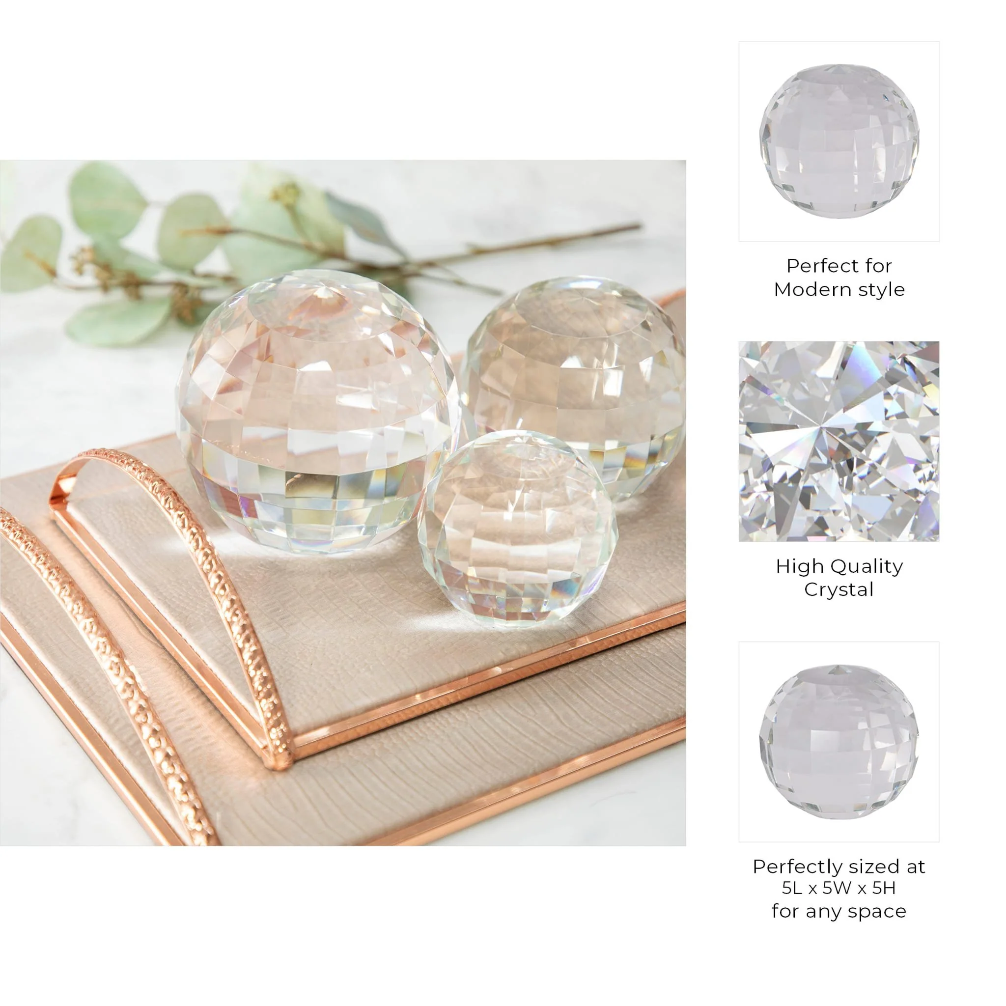 Crystal 5" Orb, Clear - Image 7