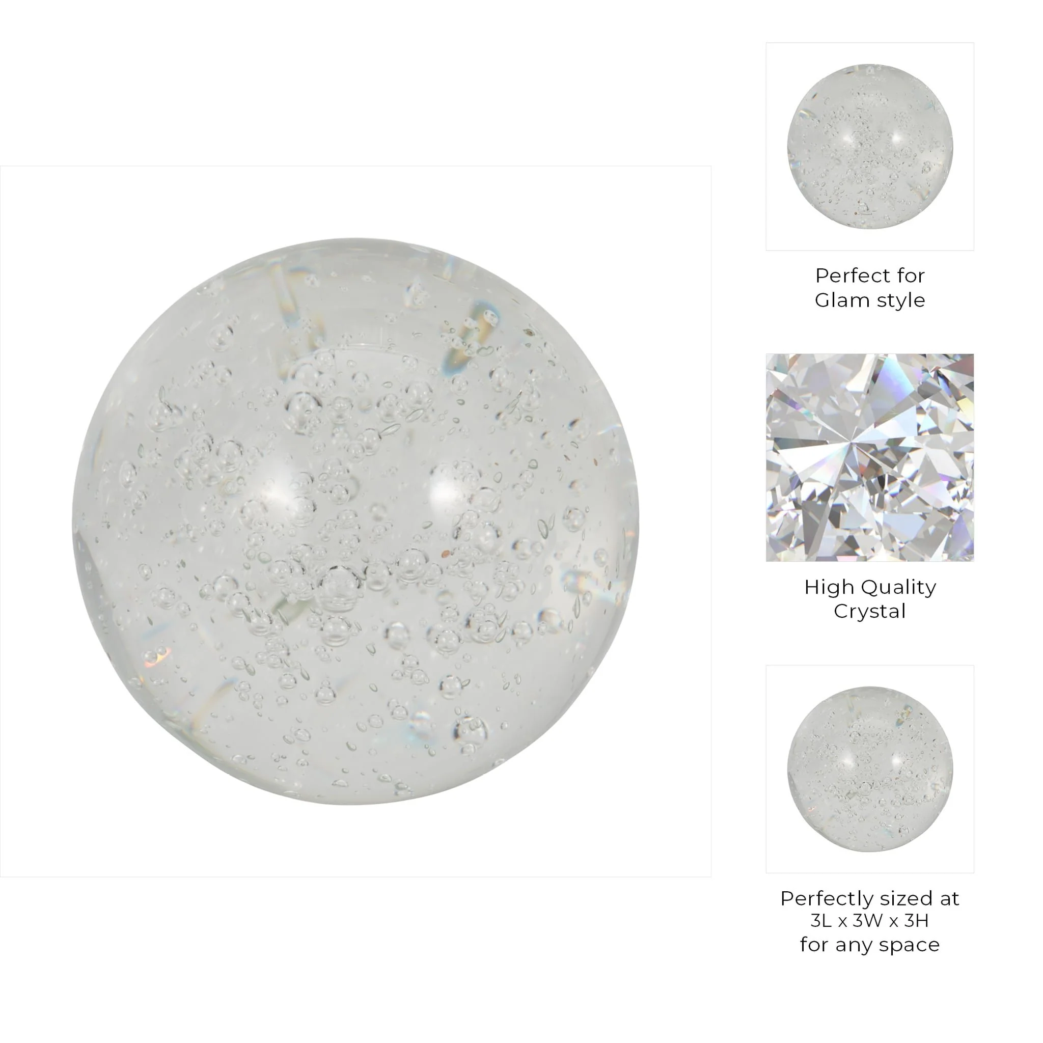 Crystal Ball 3", Clear - Image 10