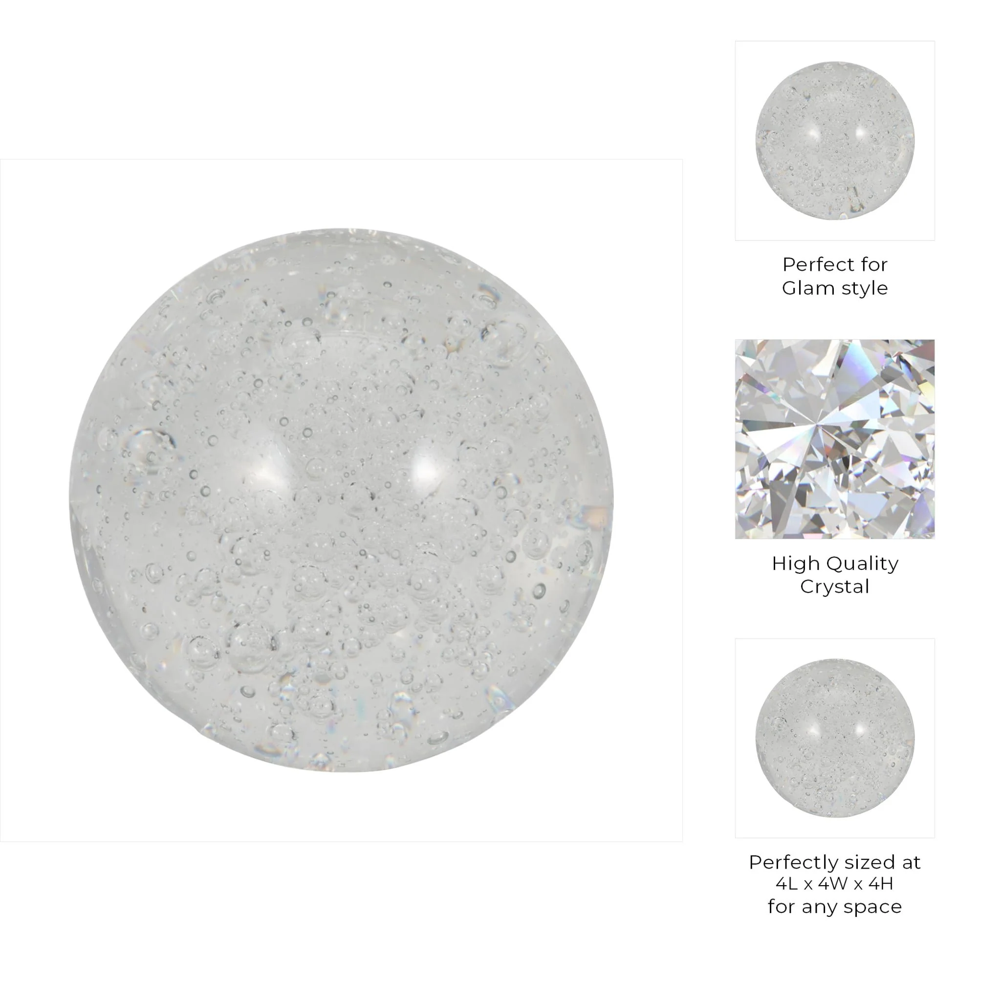Crystal Ball 4", Clear - Image 10