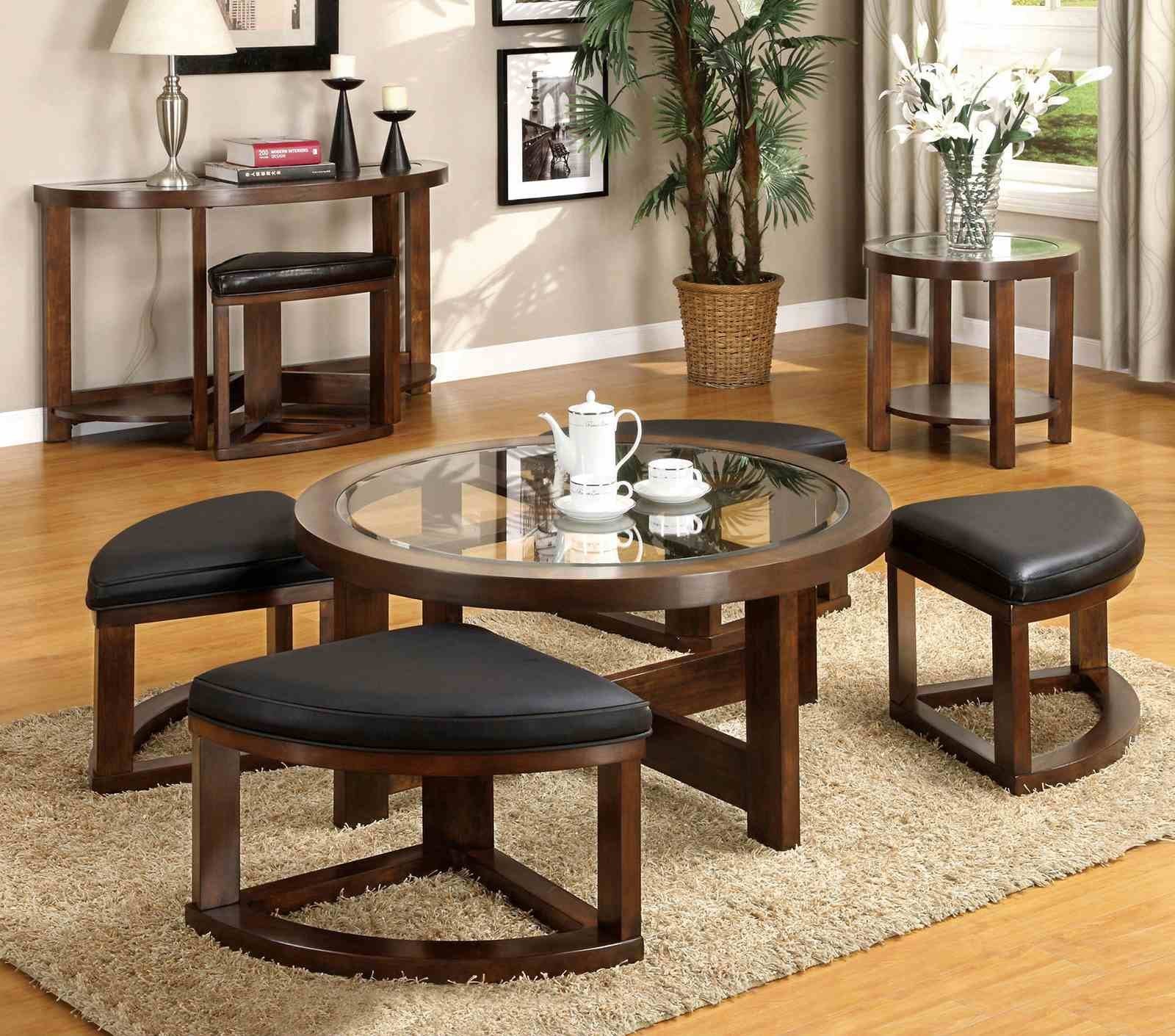 Crystal Cove Ii Round Coffee Table w/ 4 Stools - Image 2