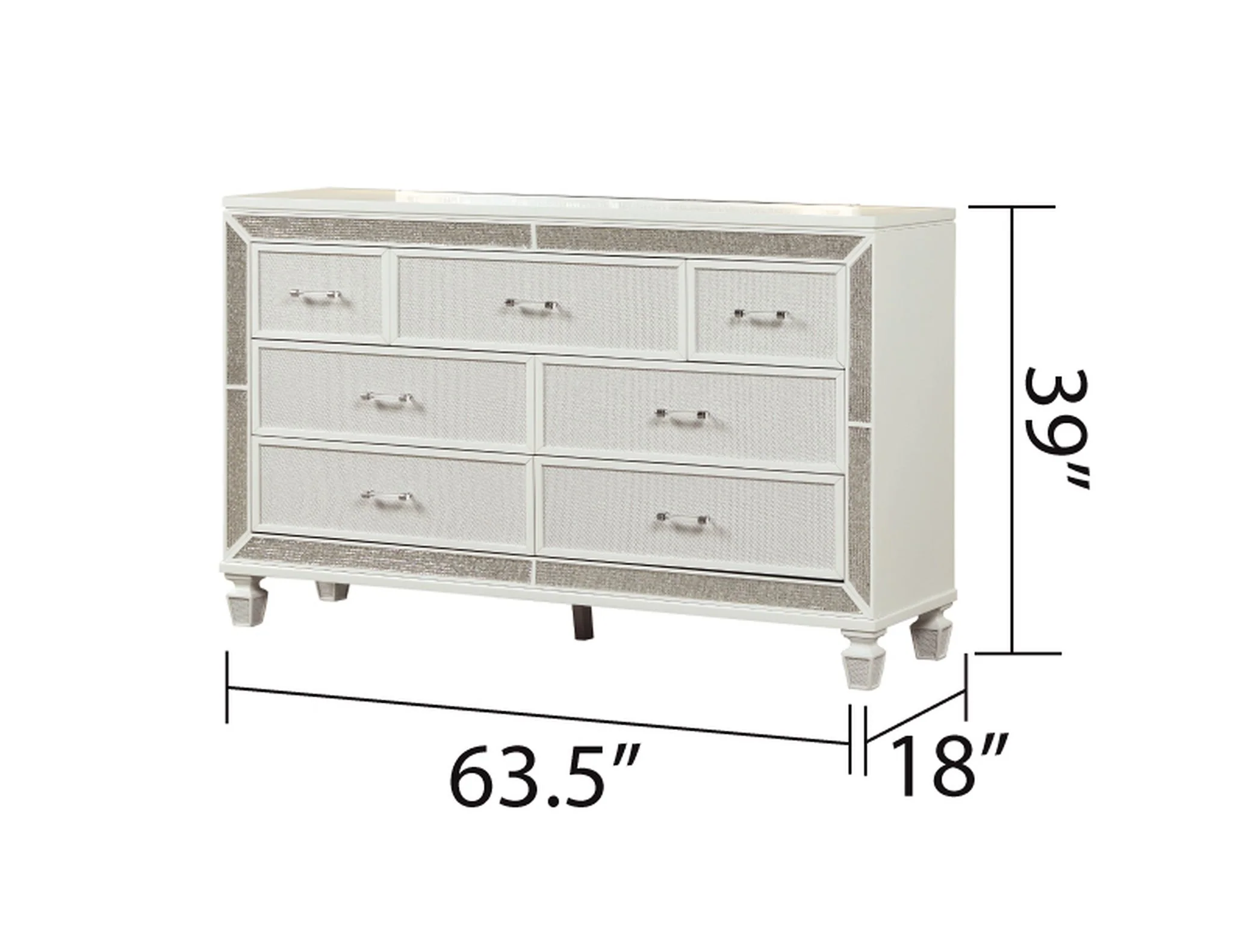 Crystal Dresser White - Image 3