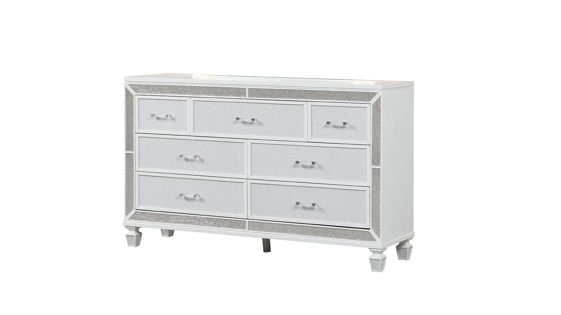 Crystal King 4 Pc Bedroom Set White - Image 6