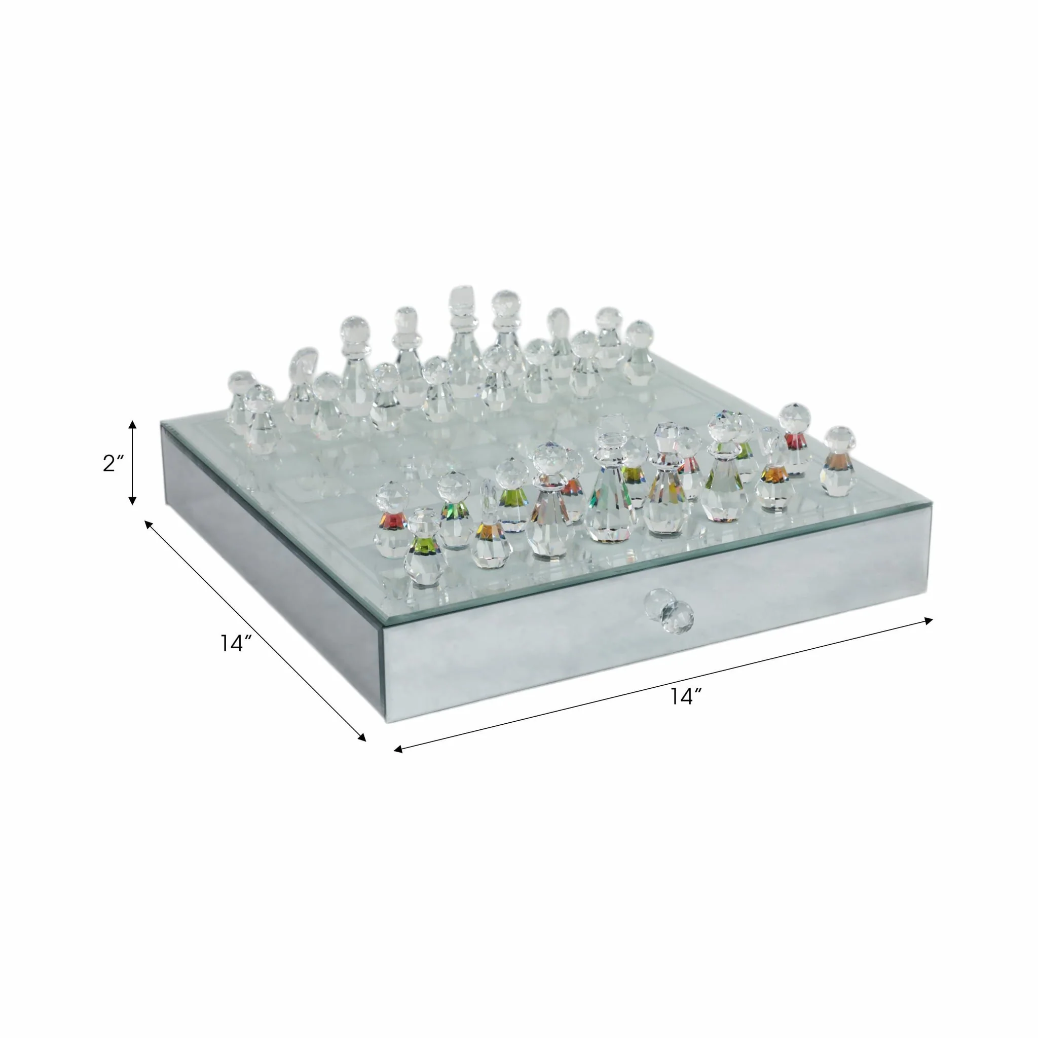 Crystal / Mirrored Chess Set,silver - Image 9