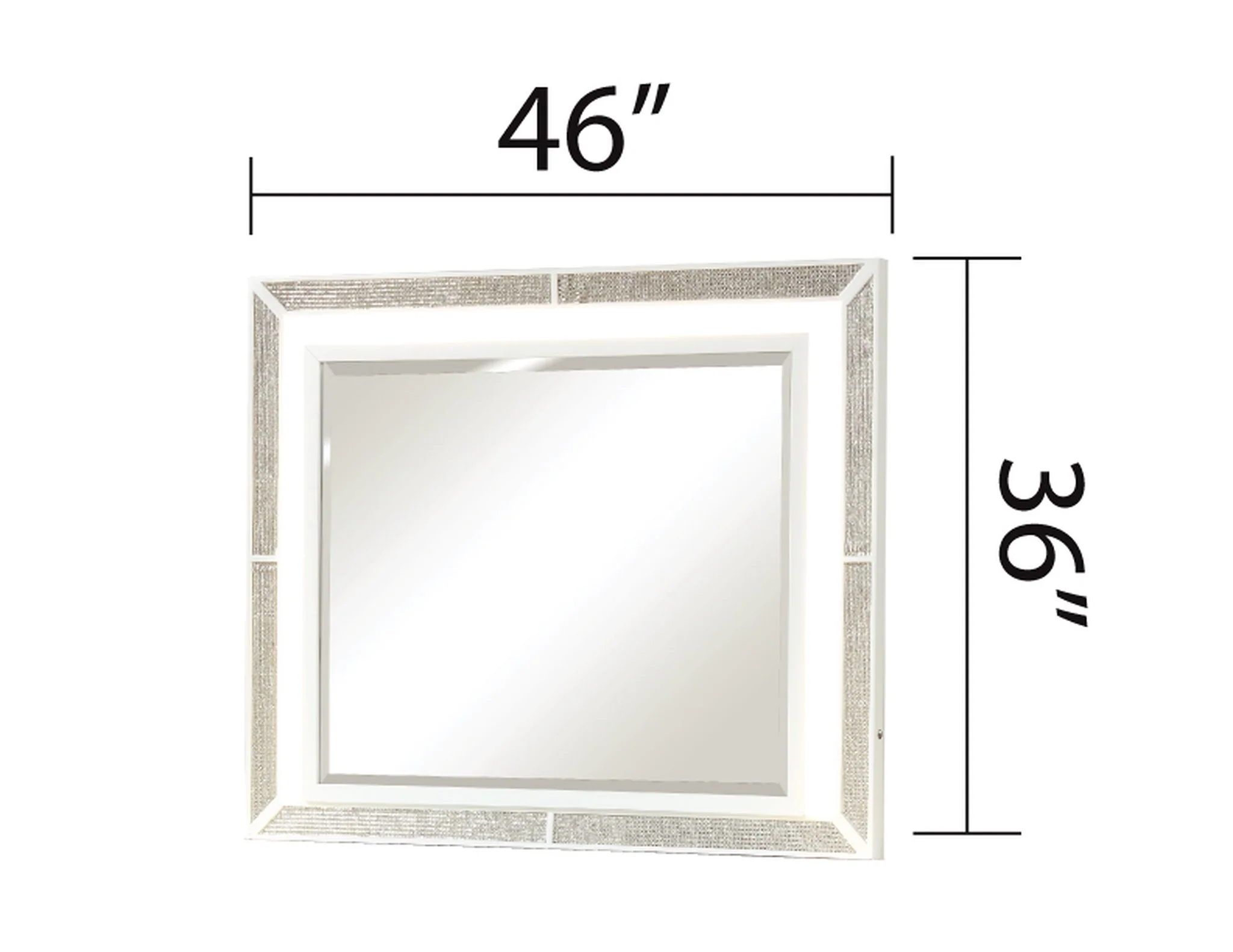 Crystal Queen 5 Pc Bedroom Set White - Image 10