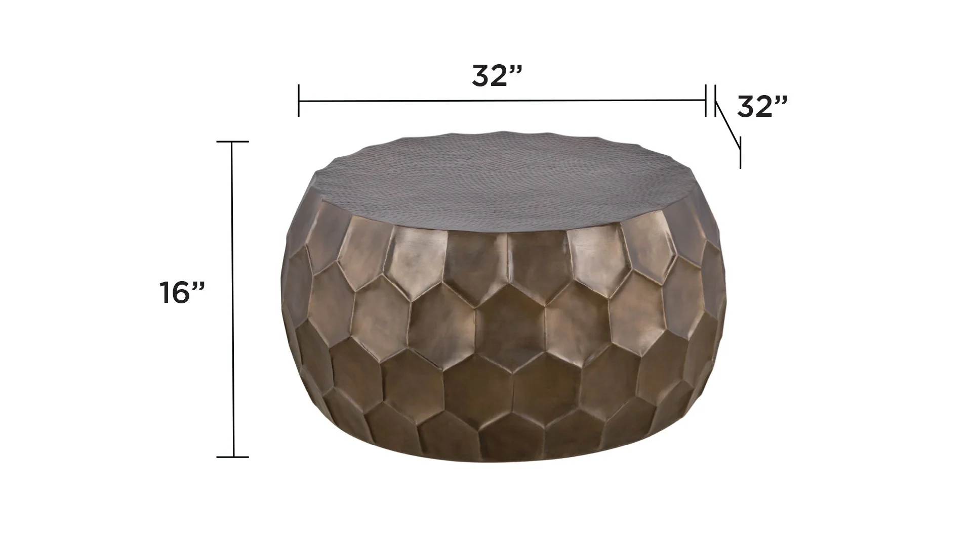 CT-101-25-32 Coffee Table Gold - Image 2