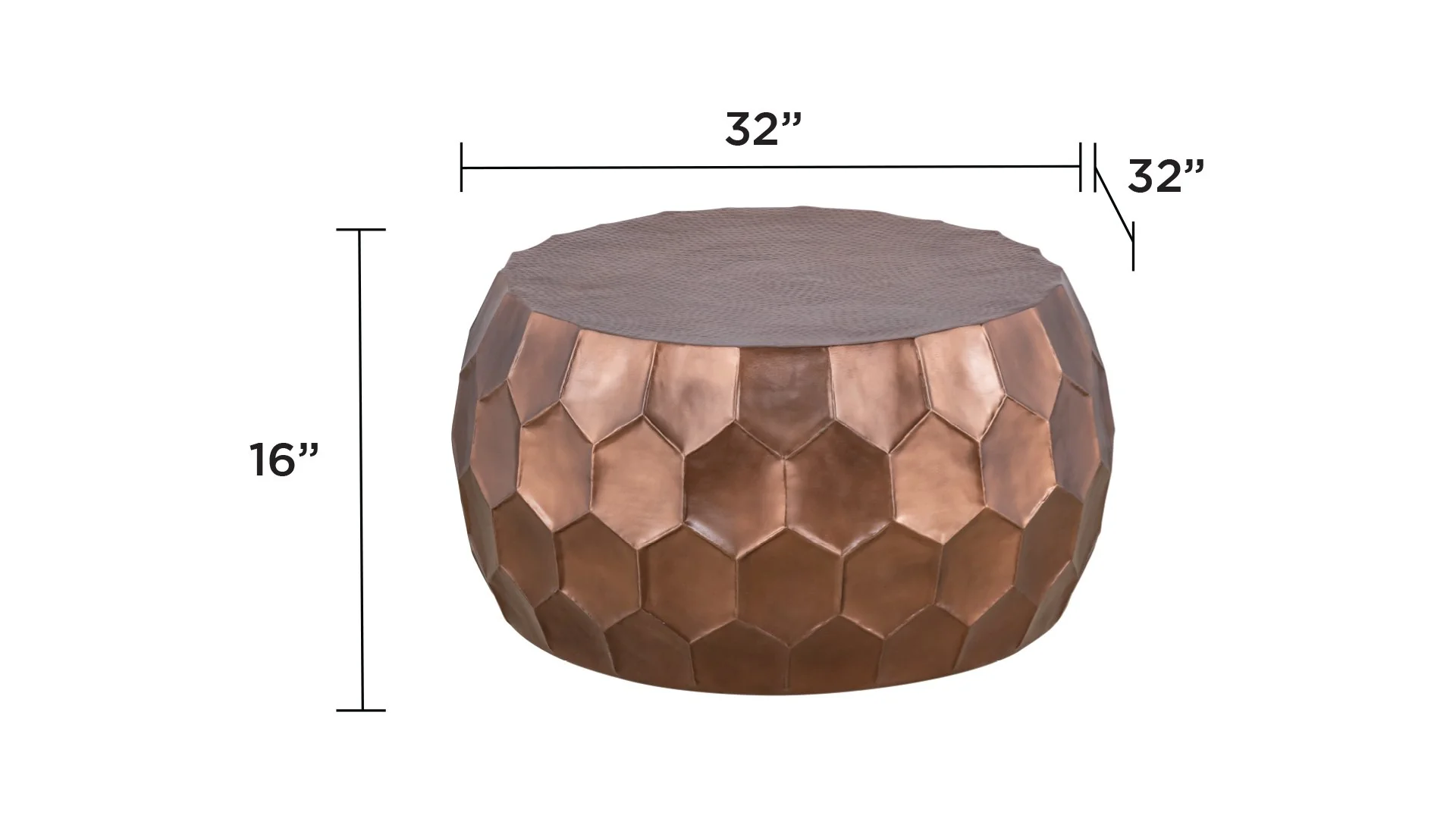CT-101-45-32 Coffee Table Copper - Image 7