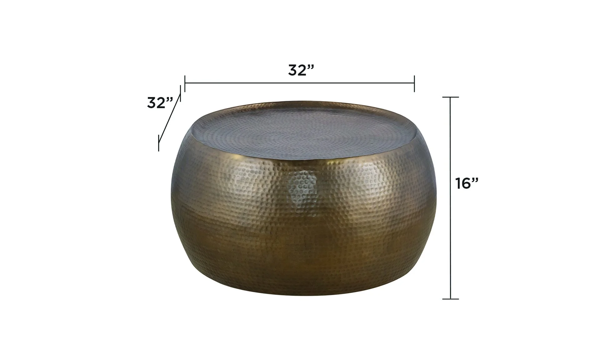CT-501-25-32 Coffee Table Gold - Image 2
