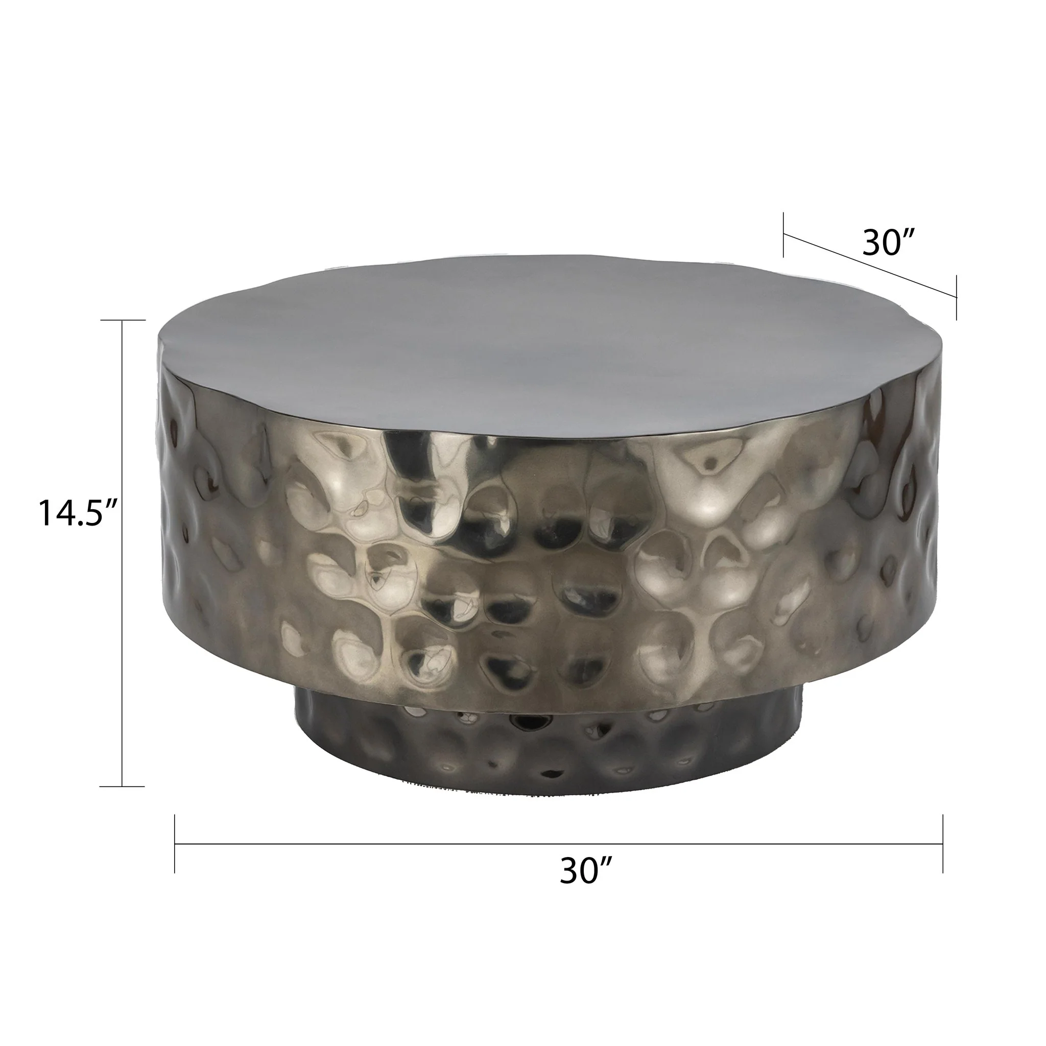 CT-90-10-30 Coffee Table Nickel - Image 7