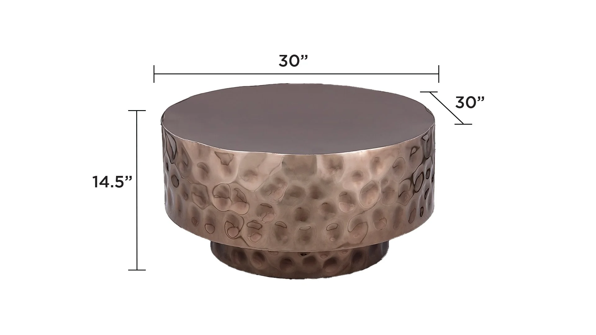 CT-90-45-30 Coffee Table Copper - Image 8