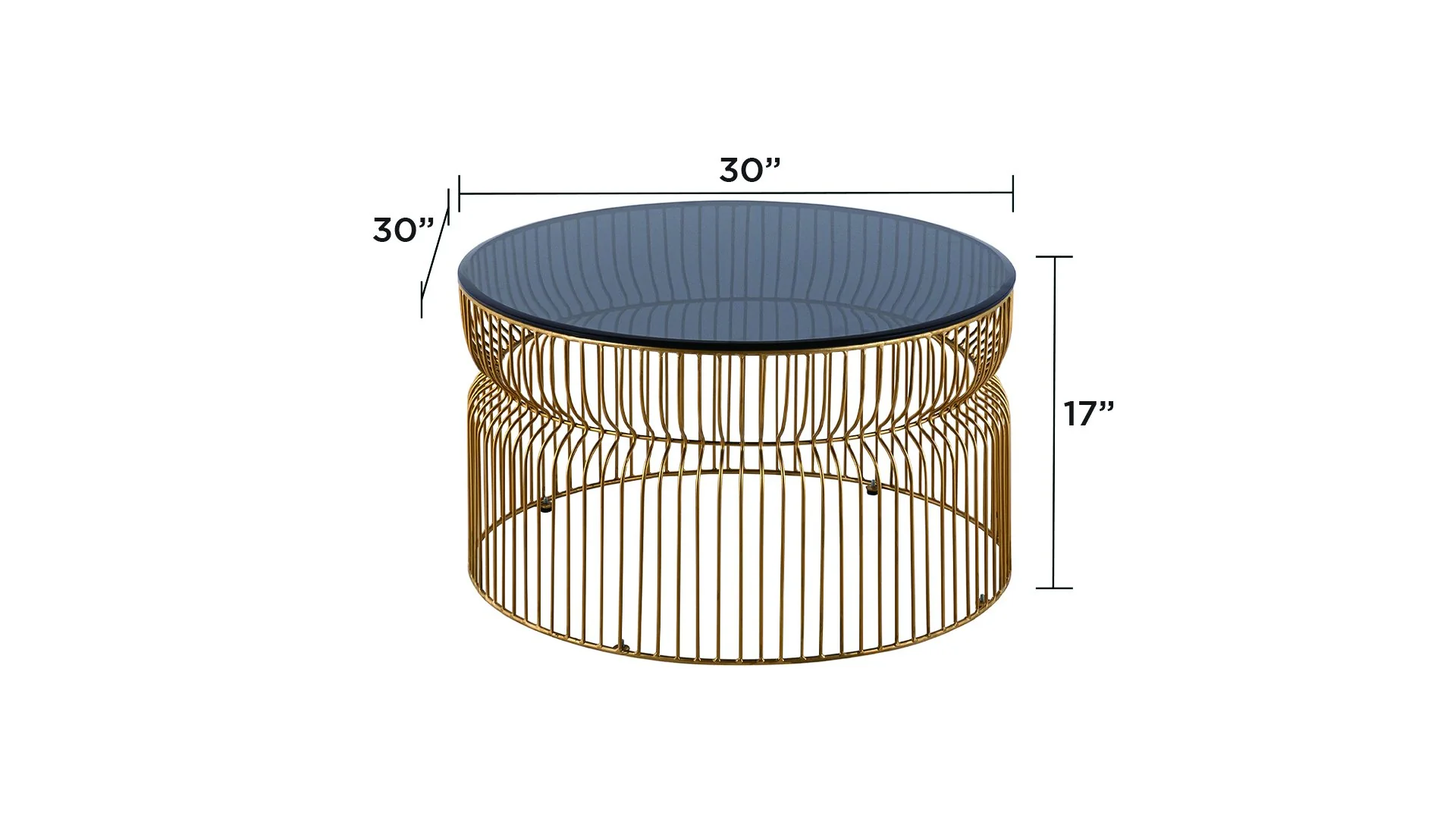 CT-901-10-30 Coffee Table Gold - Image 2