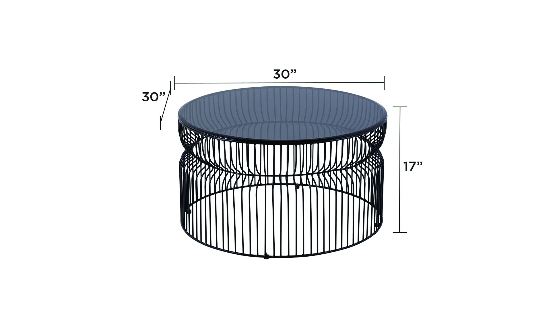 CT-901-30-30 Coffee Table Black - Image 2