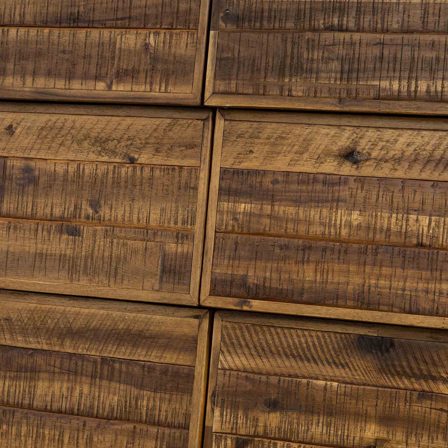 Cusco Rustic Acacia 6 Drawer Dresser - Image 9