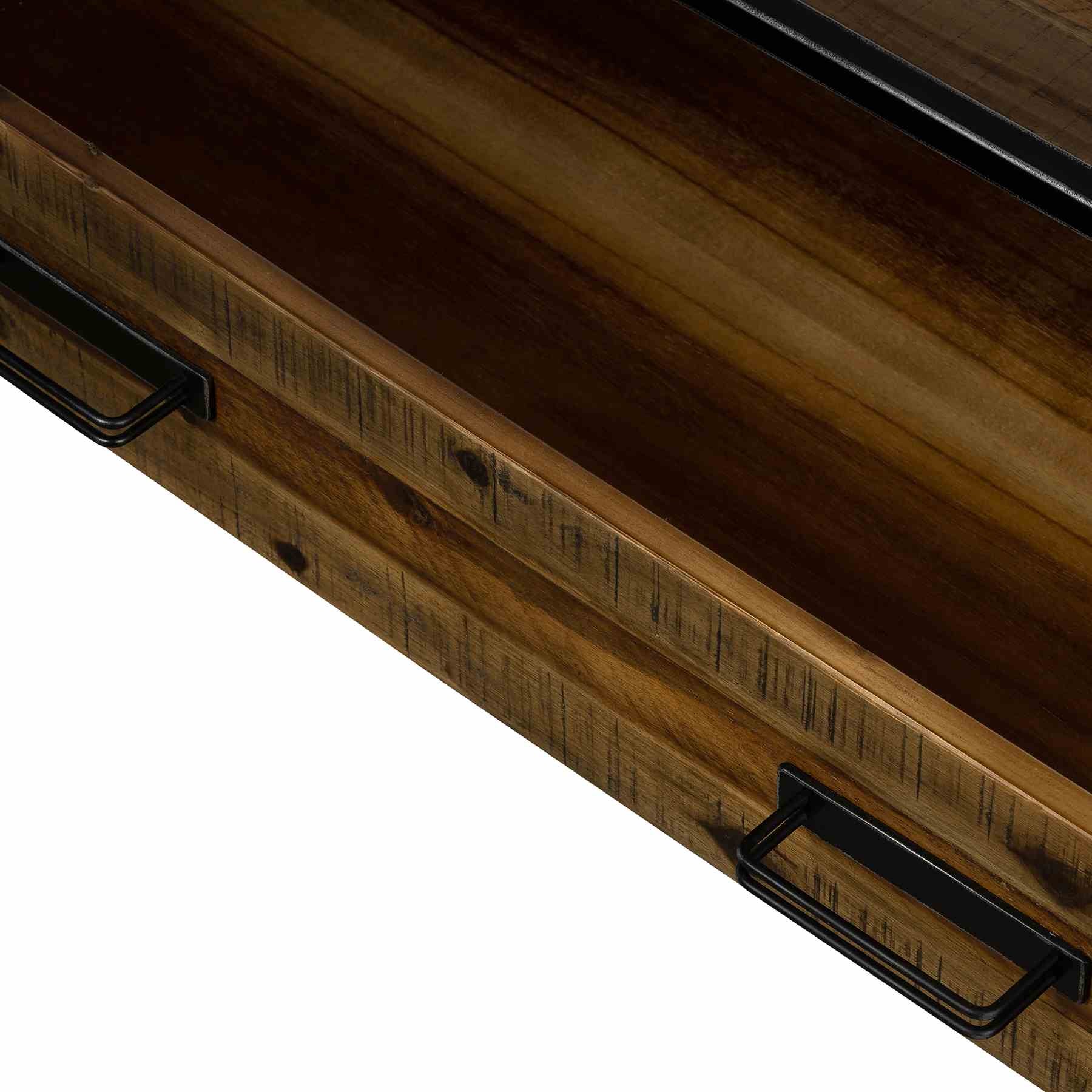 Cusco Rustic Acacia Coffee Table with Drawer - Image 8