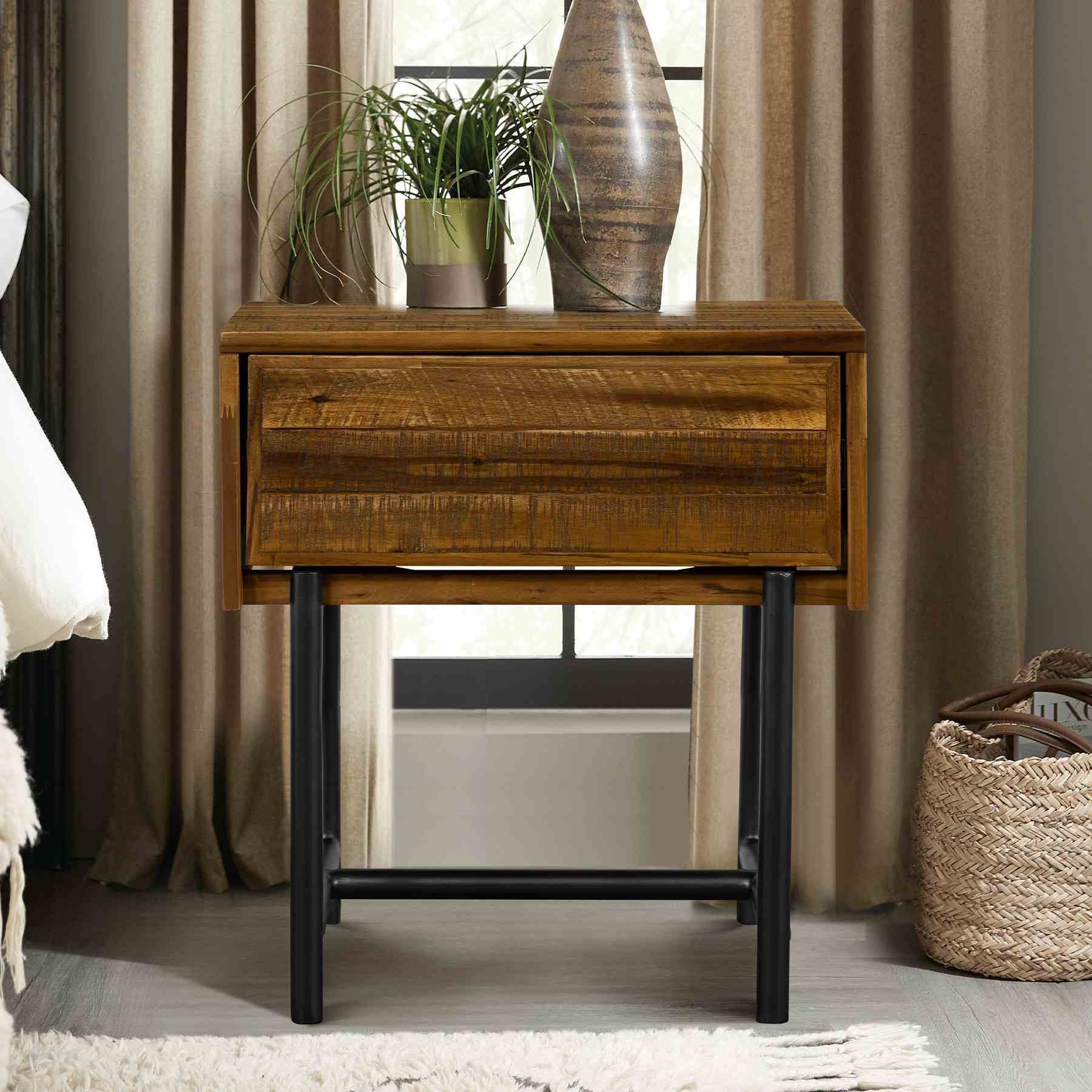 Cusco Rustic Acacia Single Drawer Night stand - Image 11