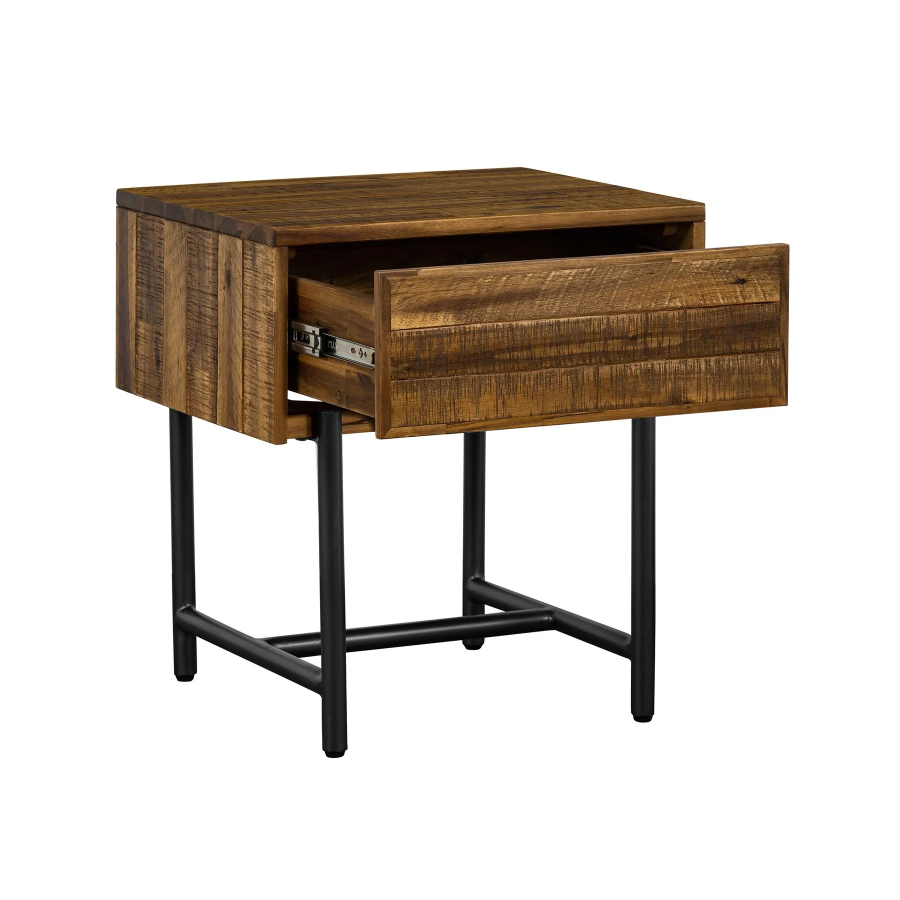 Cusco Rustic Acacia Single Drawer Night stand - Image 3
