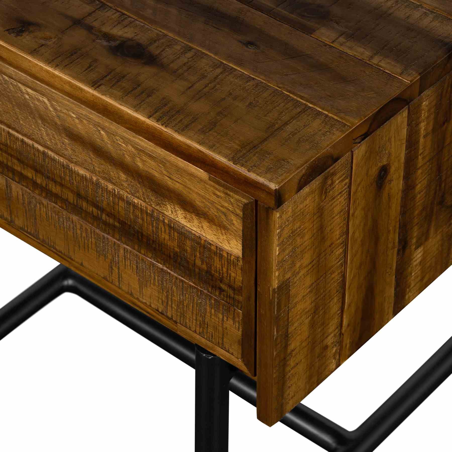 Cusco Rustic Acacia Single Drawer Night stand - Image 9