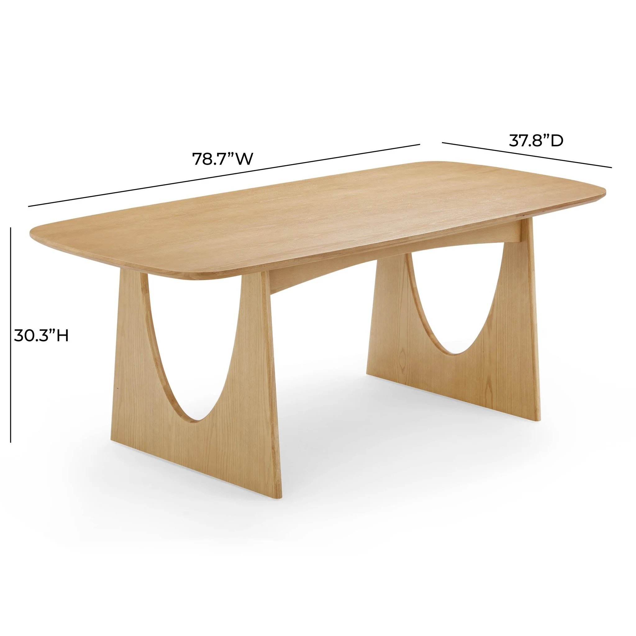Cybill Natural Ash 79 inch Rectangular Dining Table - Image 8