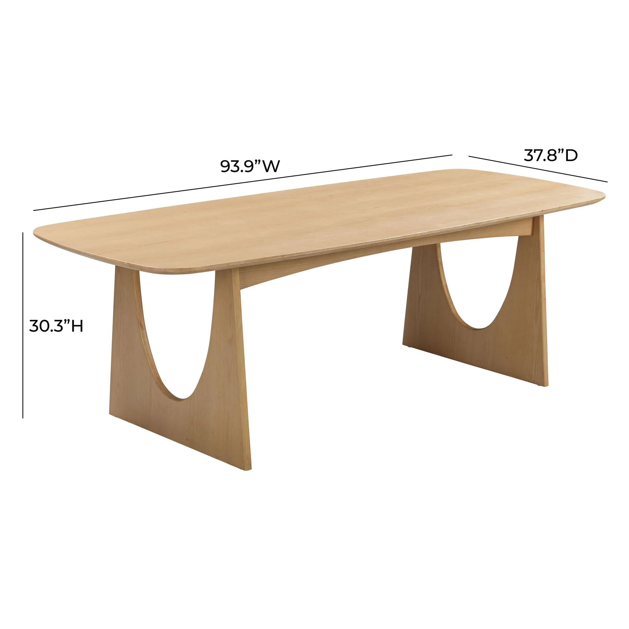 Cybill Natural Ash 94 inch Rectangular Dining Table - Image 8