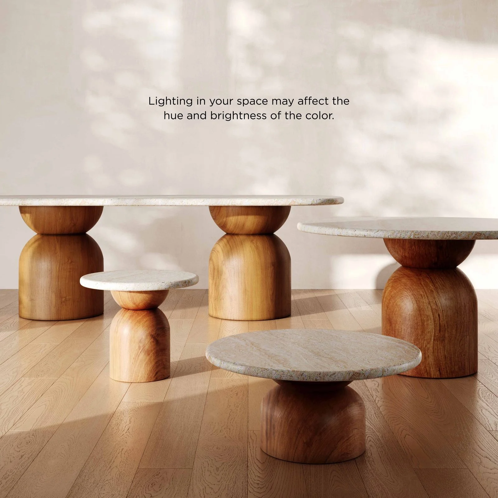 Cynthia Travertine Concrete Indoor / Outdoor 54 inch Round Dining Table - Image 7