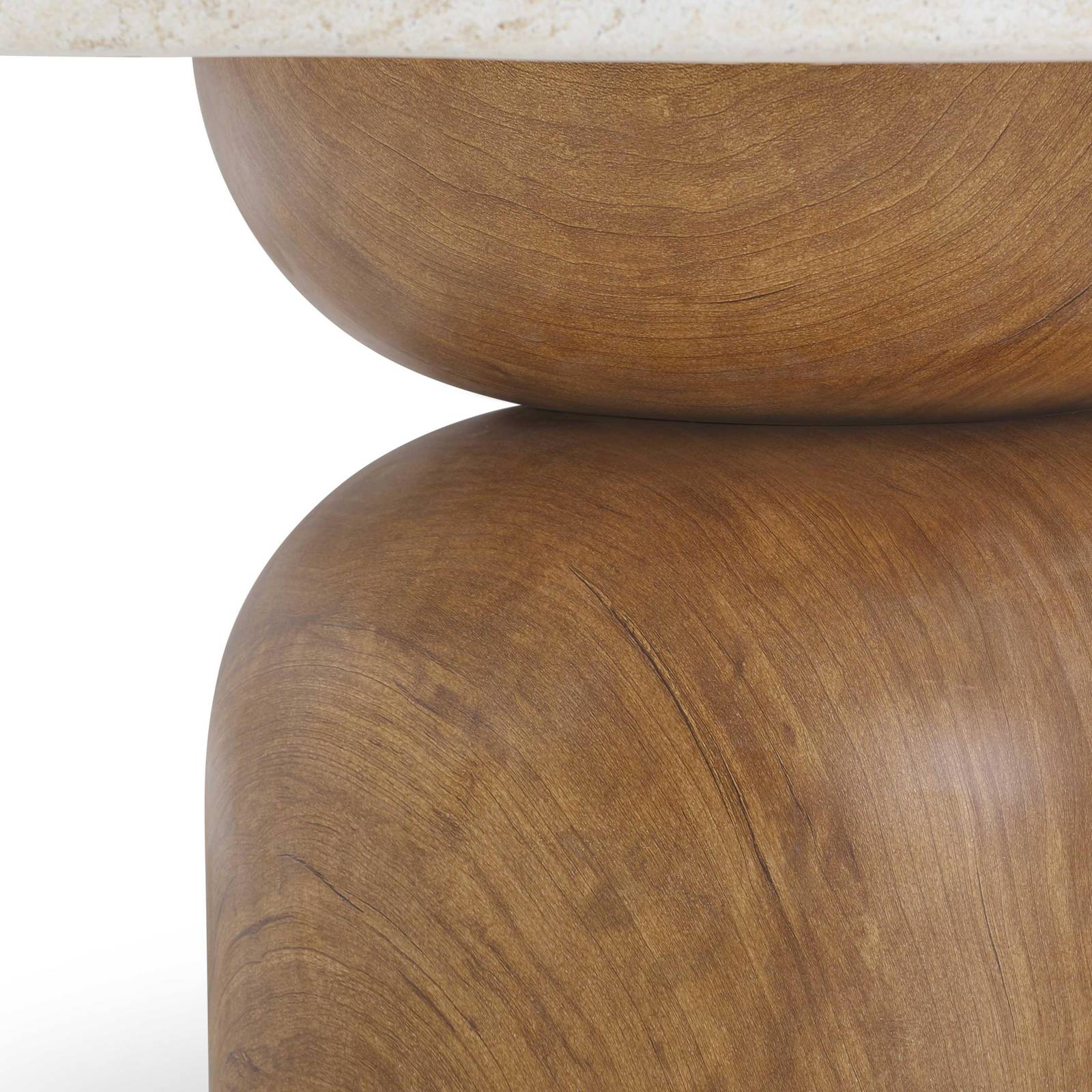 Cynthia Travertine Concrete Indoor / Outdoor Coffee Table - Image 5