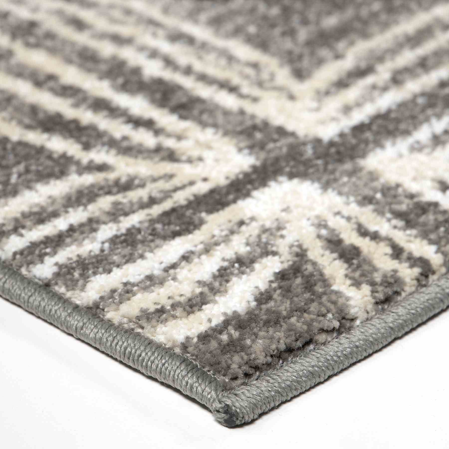 Daisy Contemporary 5x8 Area Rug in Gray/Cream - Image 2
