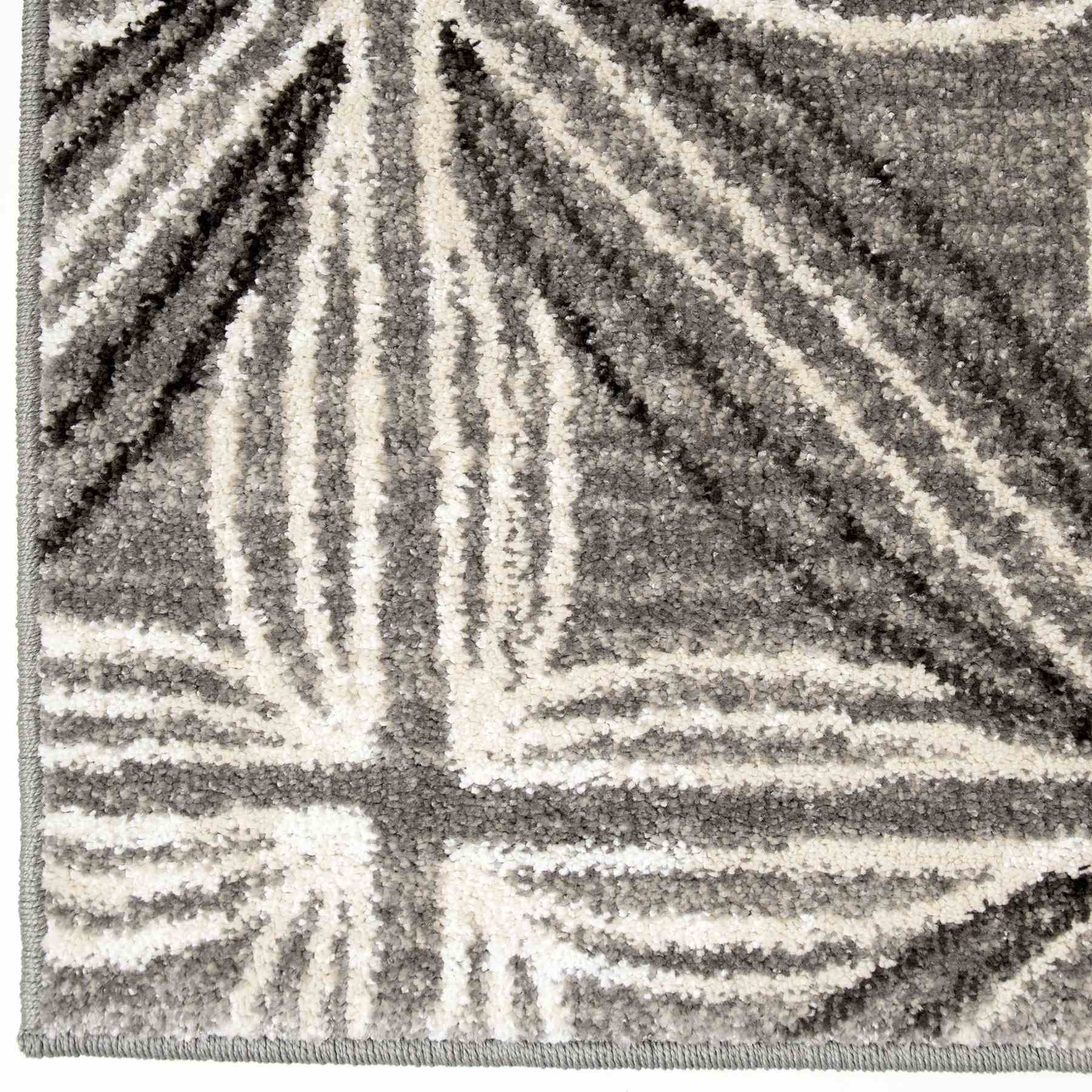 Daisy Contemporary 8x10 Area Rug in Gray/Cream - Image 4