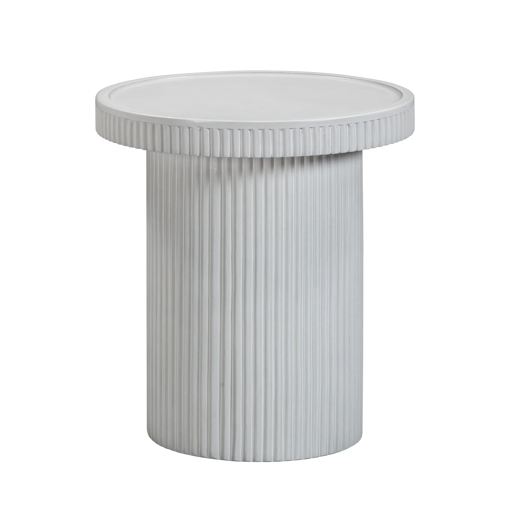 Darcy White Concrete Side Table - Image 3