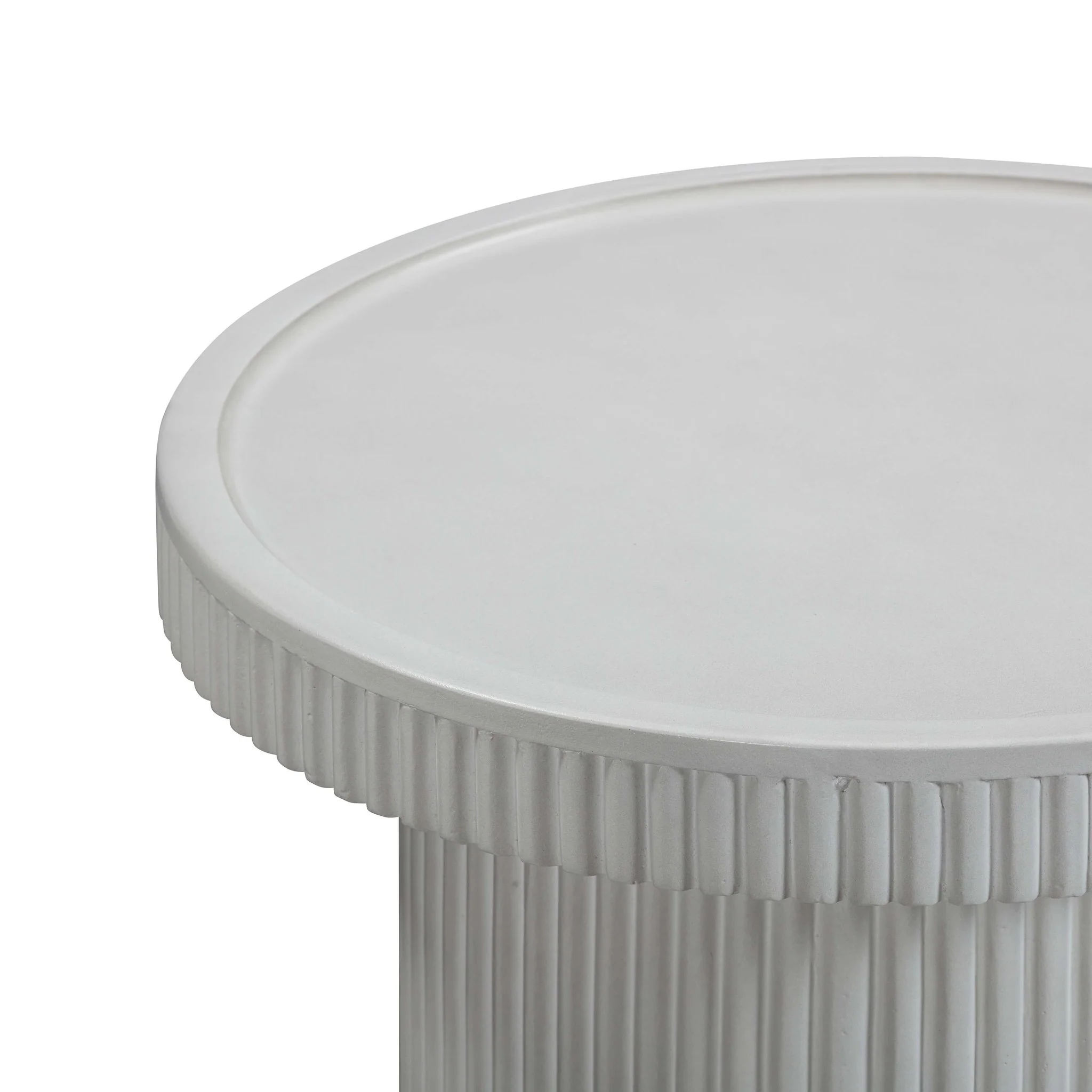 Darcy White Concrete Side Table - Image 4